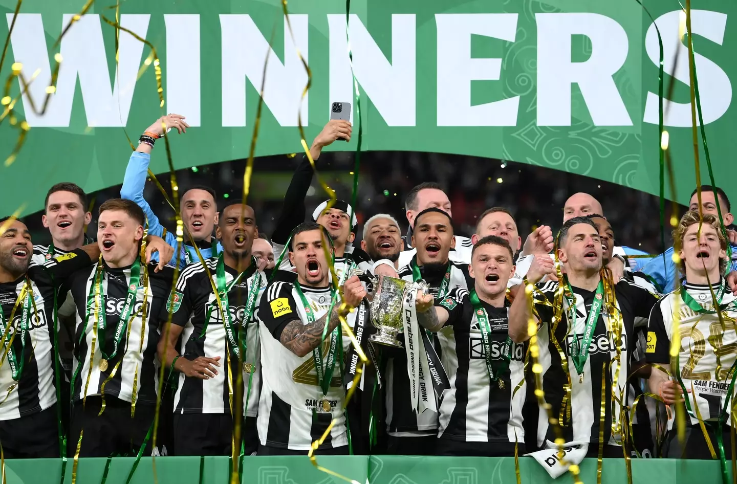 Newcastle United won the Carabao Cup during the 24/25 season. Image: Getty