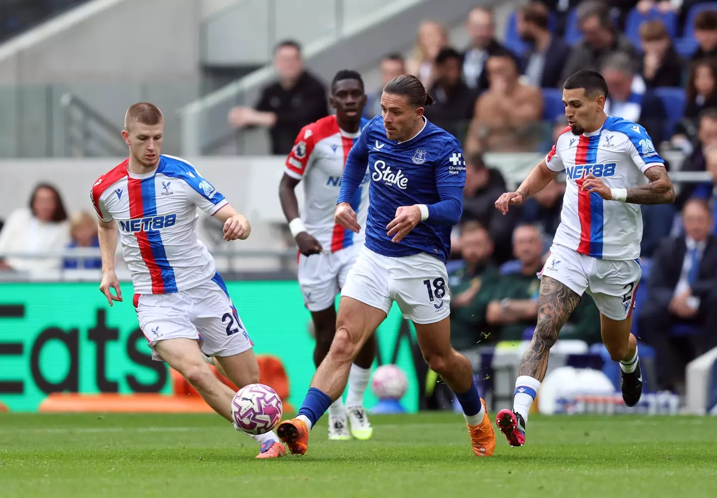 Adam Wharton should have been awarded the POTM award for his performance against Everton, according to Jack Grealish. Image credit: Getty