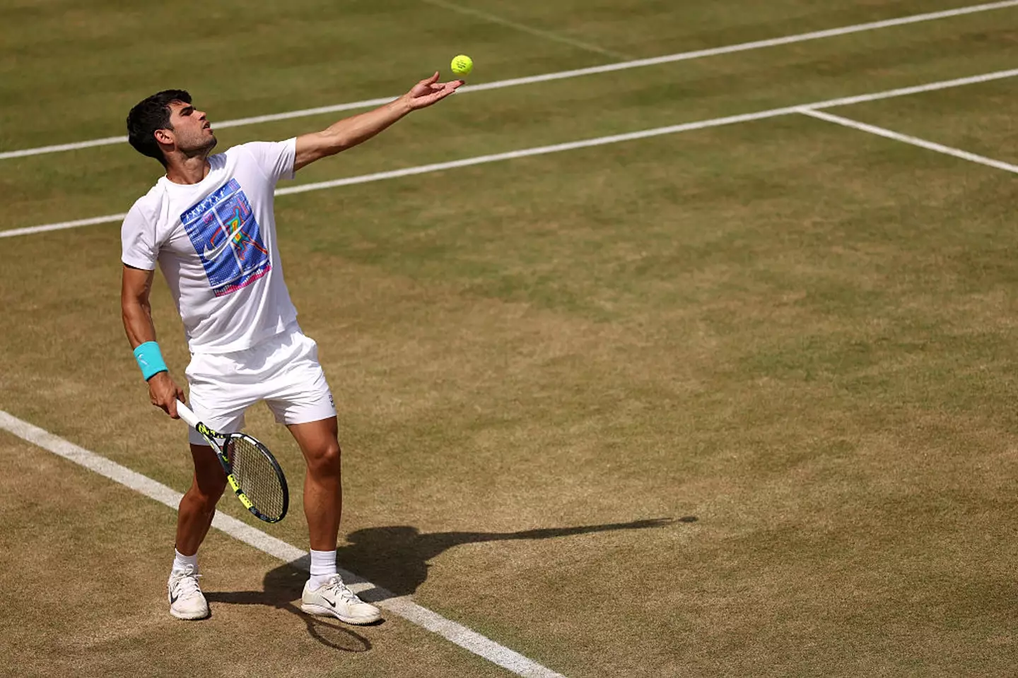 Carlos Alcaraz training at Queen's (Credit:Getty)