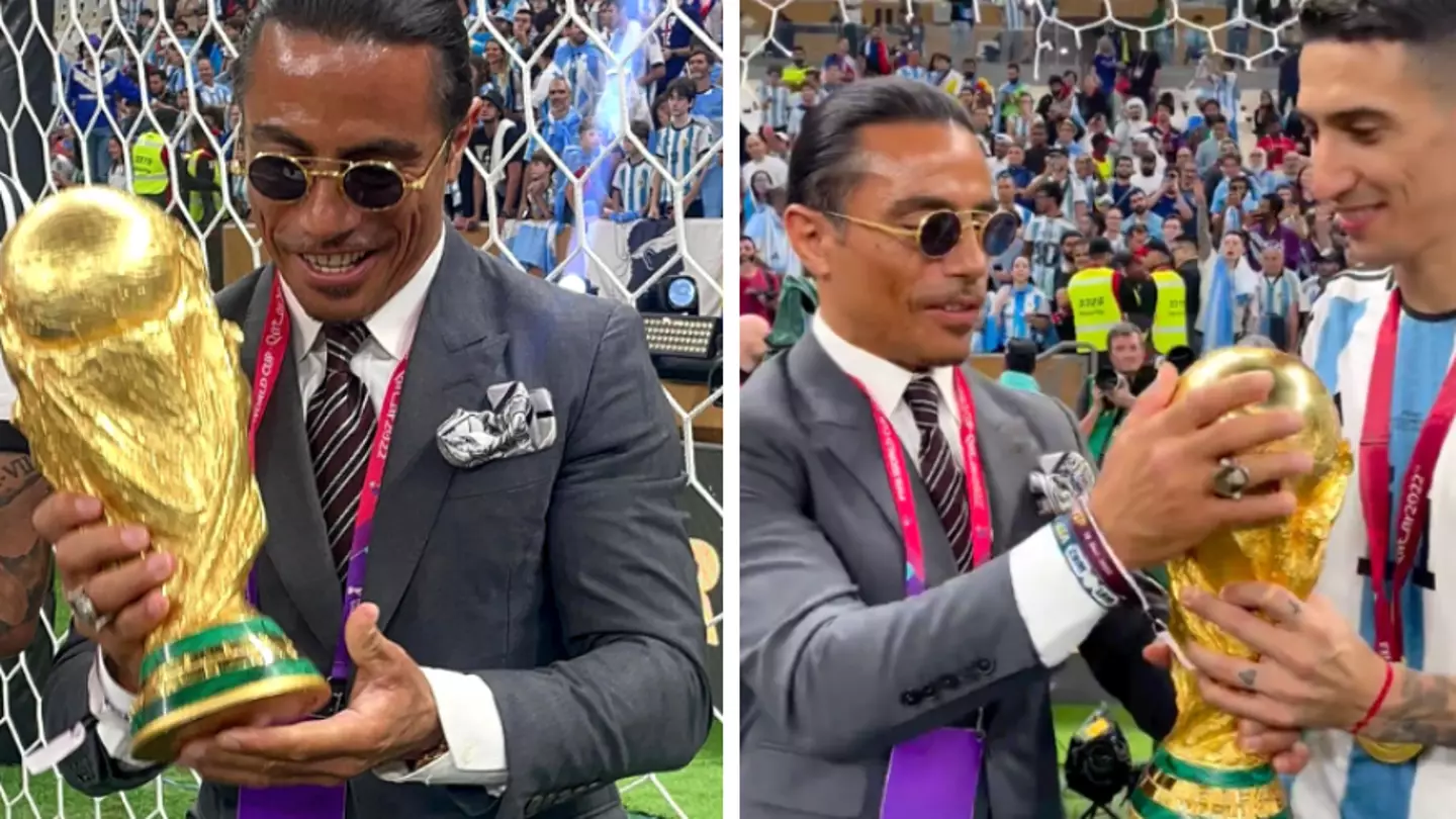 People aren't happy that Salt Bae touched the World Cup trophy after Argentina beat France