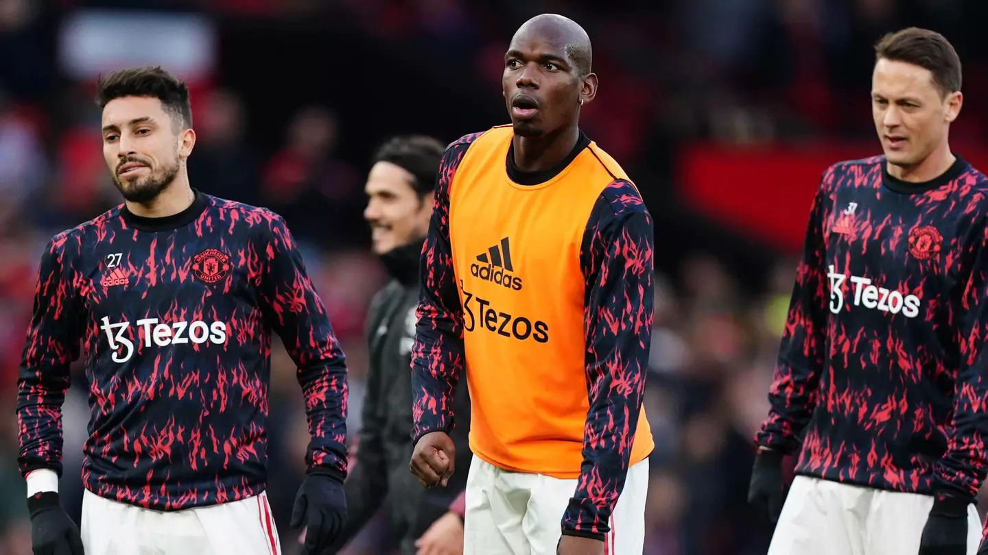 Alex Telles, Paul Pogba and Nemanja Matic. (Alamy)