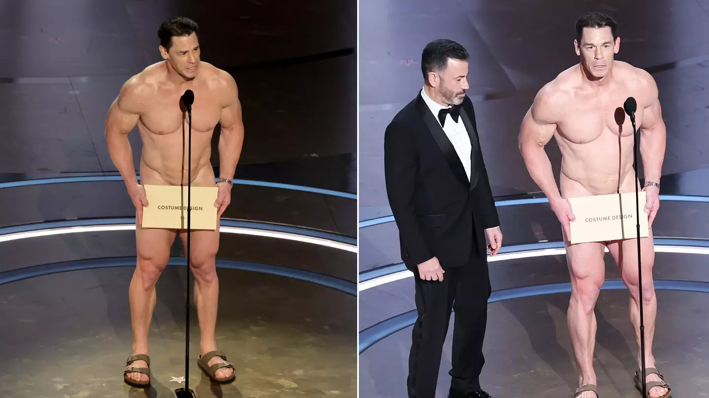 New angle of John Cena's 'naked' Oscars appearance shows what really happened