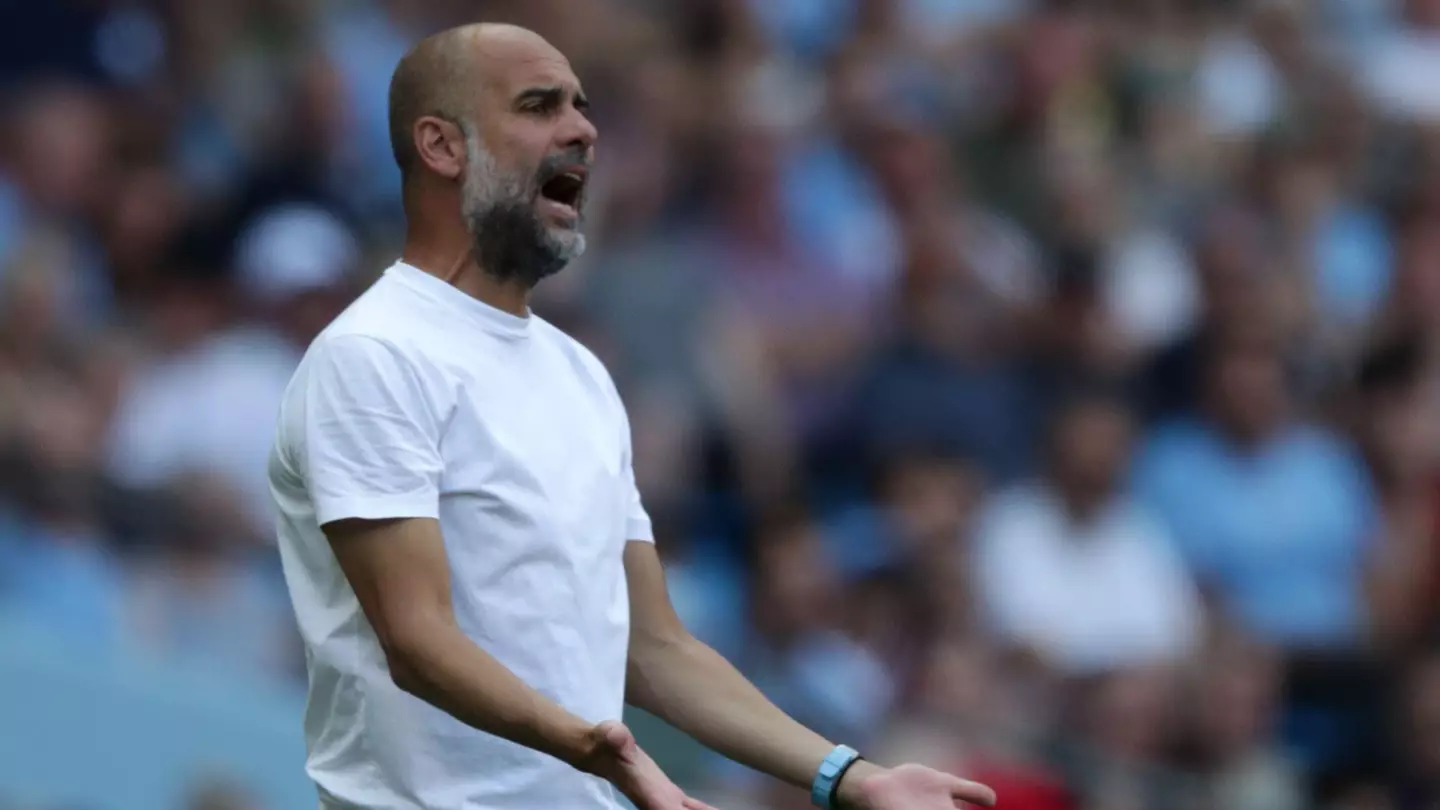 Pep Guardiola reacts Manchester City vs Bournemouth (Image: Action Plus Sports Image/Alamy)