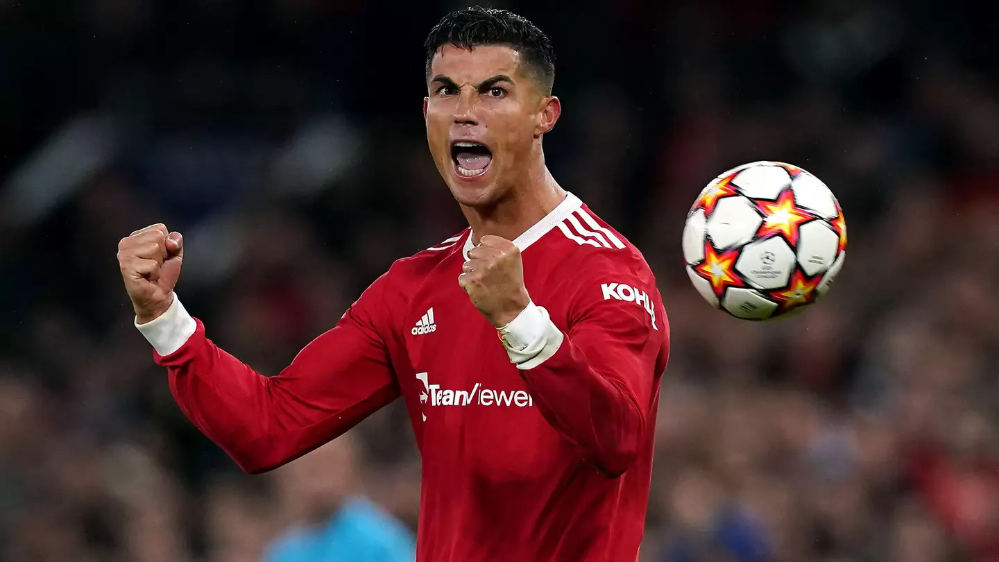 Cristiano Ronaldo celebrating for Manchester United. (Alamy)