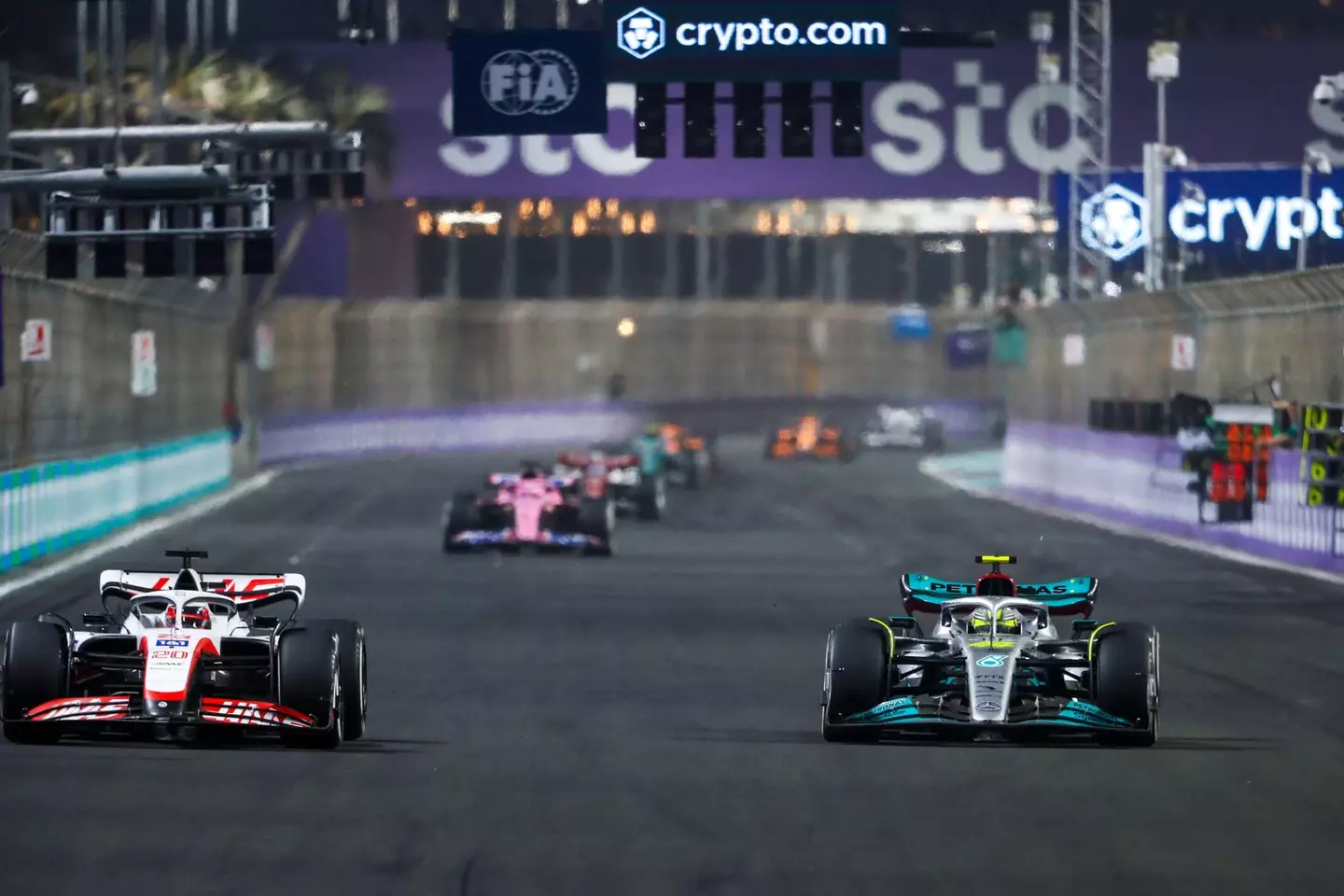 Hamilton was in the unfamiliar position of fighting with cars in the midfield. Image: PA Images