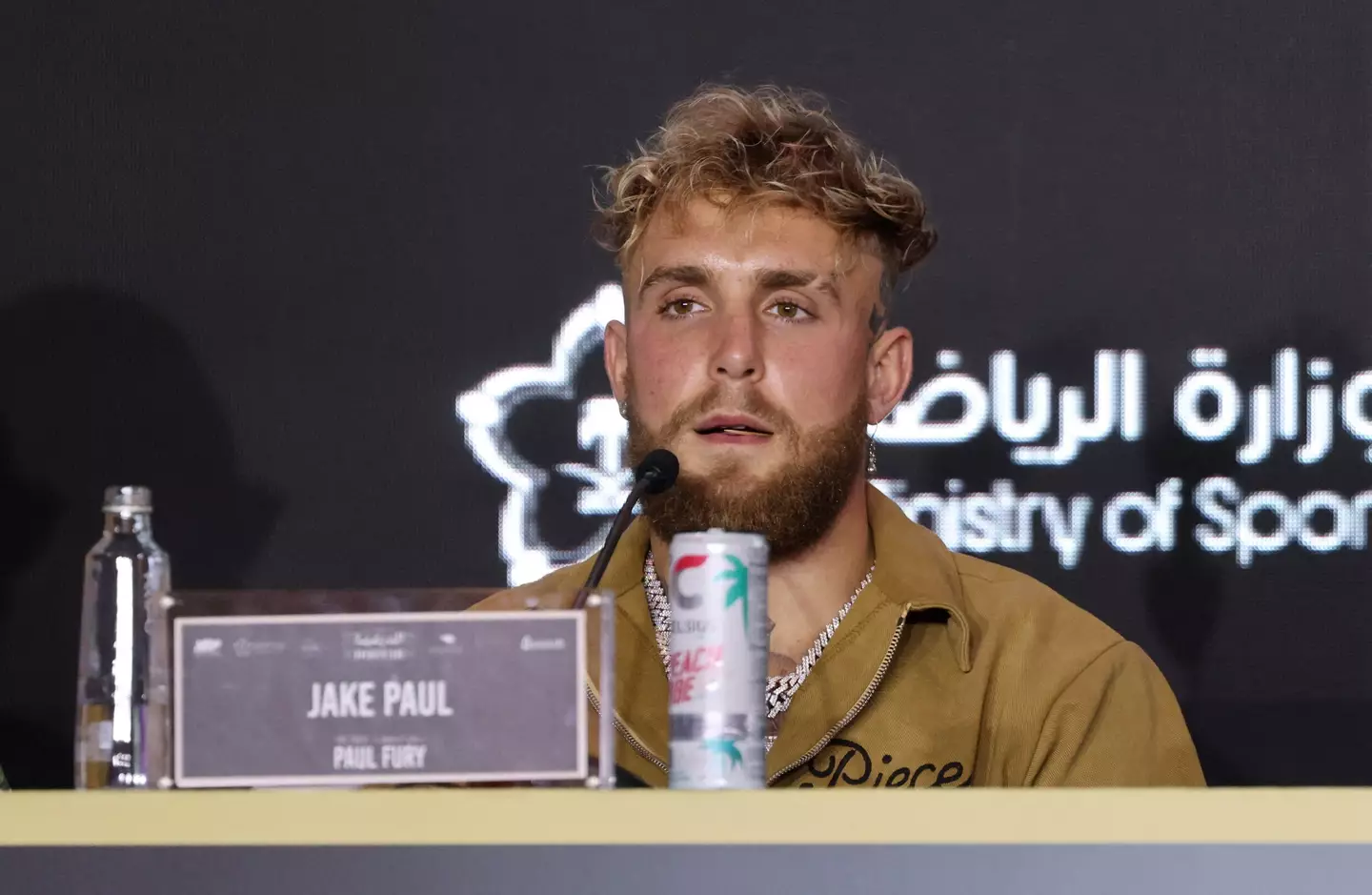 Jake Paul during a press conference. Image: Alamy