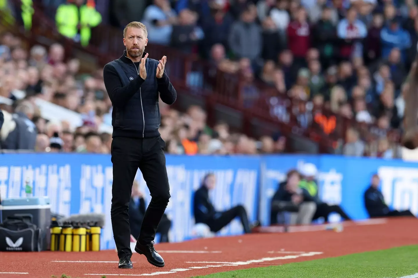 Graham Potter on the touchline against Aston Villa. (Alamy)