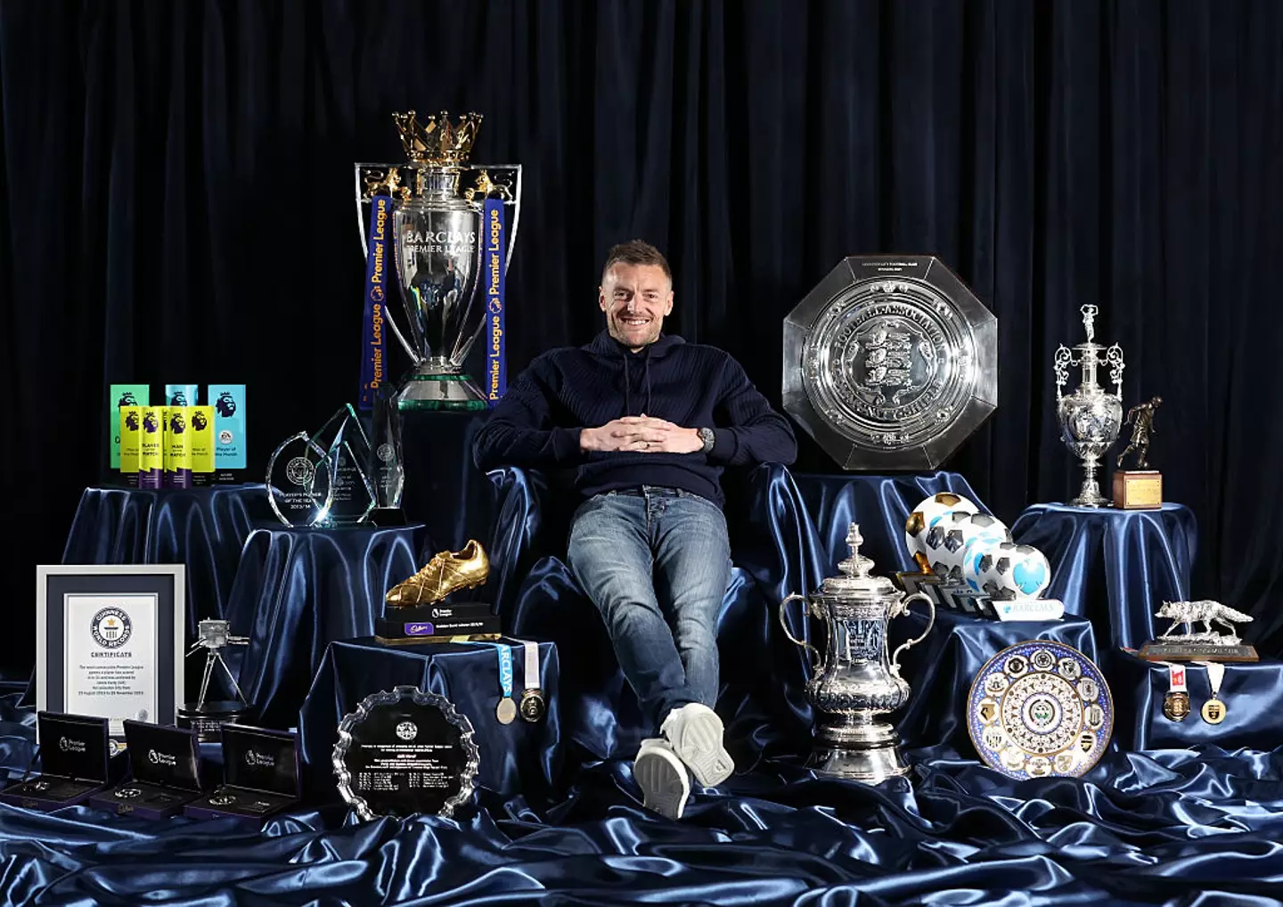 Jamie Vardy has made 497 appearances for Leicester City so far, scoring 198 goals. (Image: Getty)