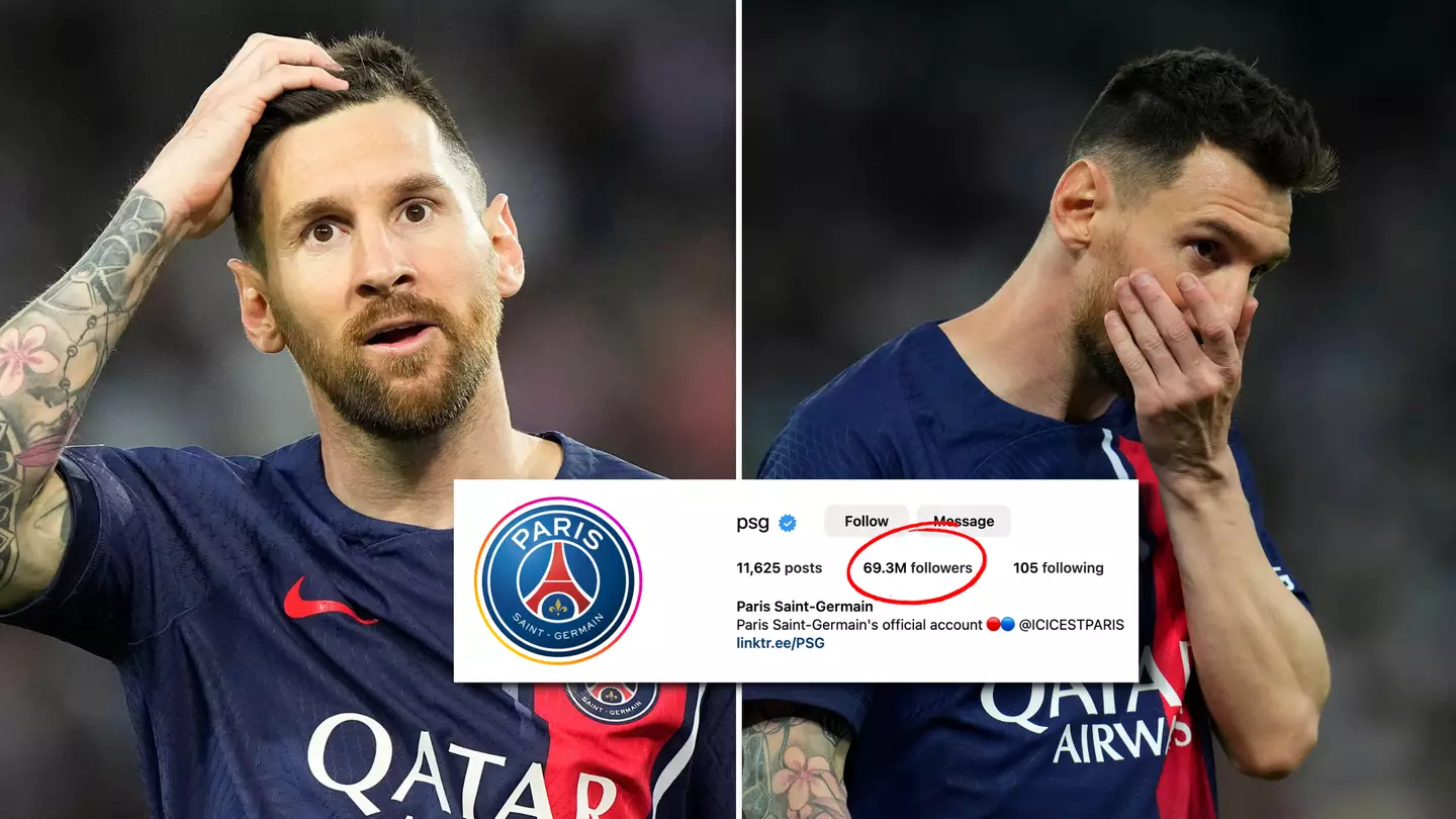 600,000 people unfollowed Paris Saint-Germain on Instagram after Lionel Messi left the club