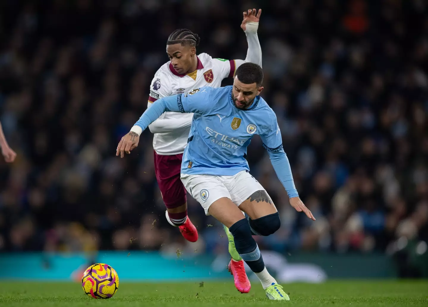 Kyle Walker in action for Manchester City. Image: Getty