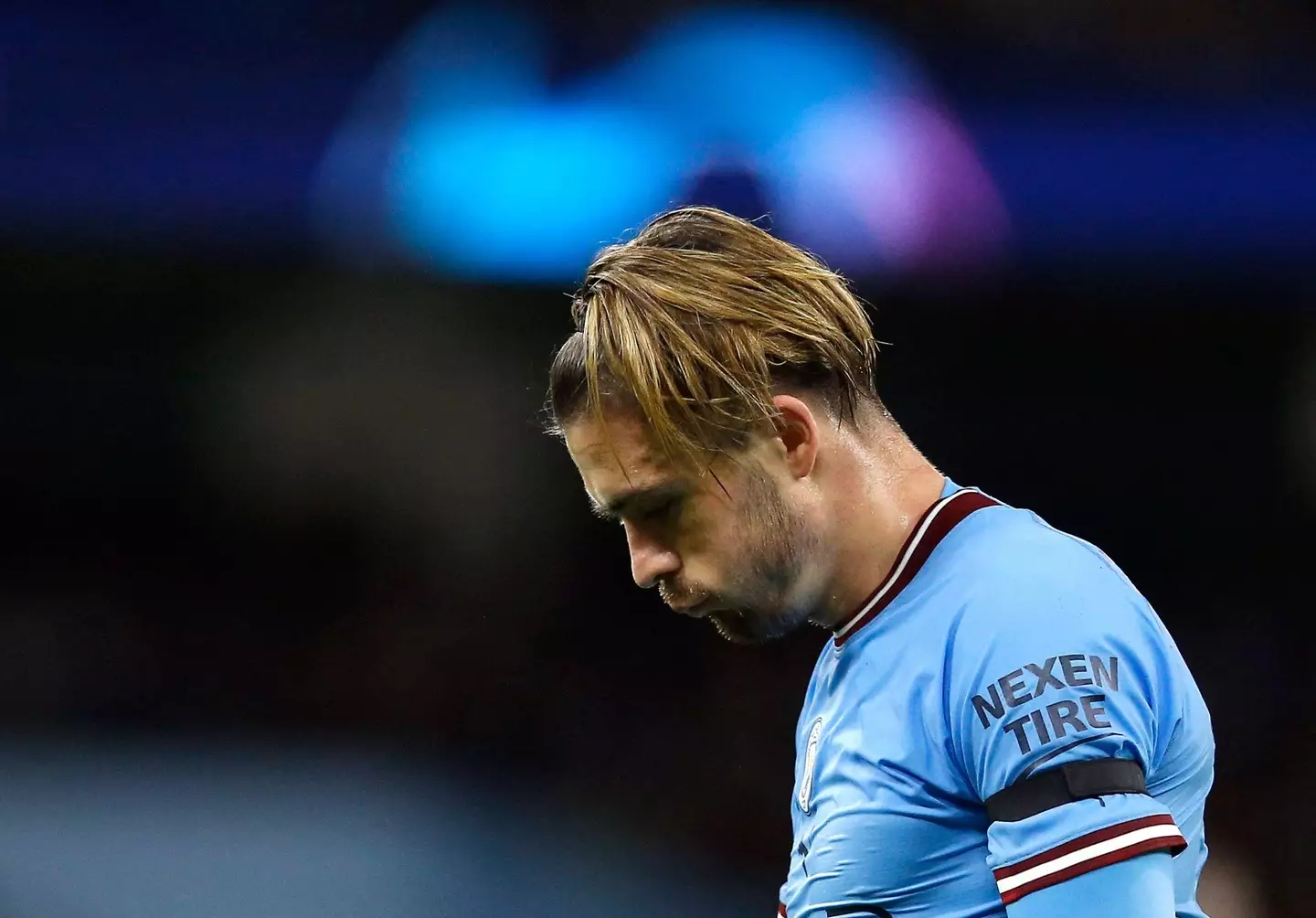 It was a frustrating night for Grealish. Image: Alamy