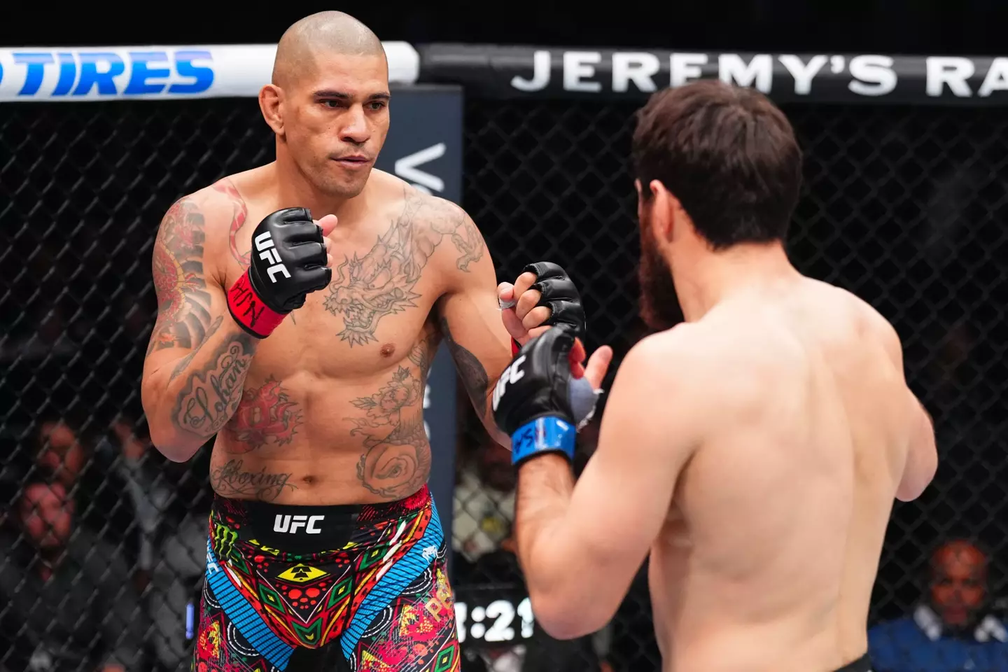 Alex Pereira during his UFC title fight against Magomed Ankalaev. Image: Getty