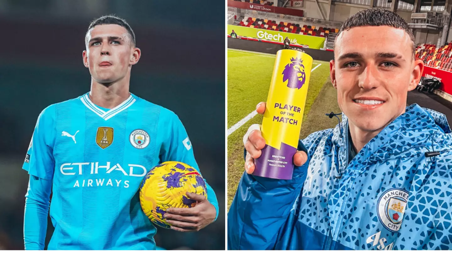 Phil Foden's new celebration could land him in trouble as Edinson Cavani found out
