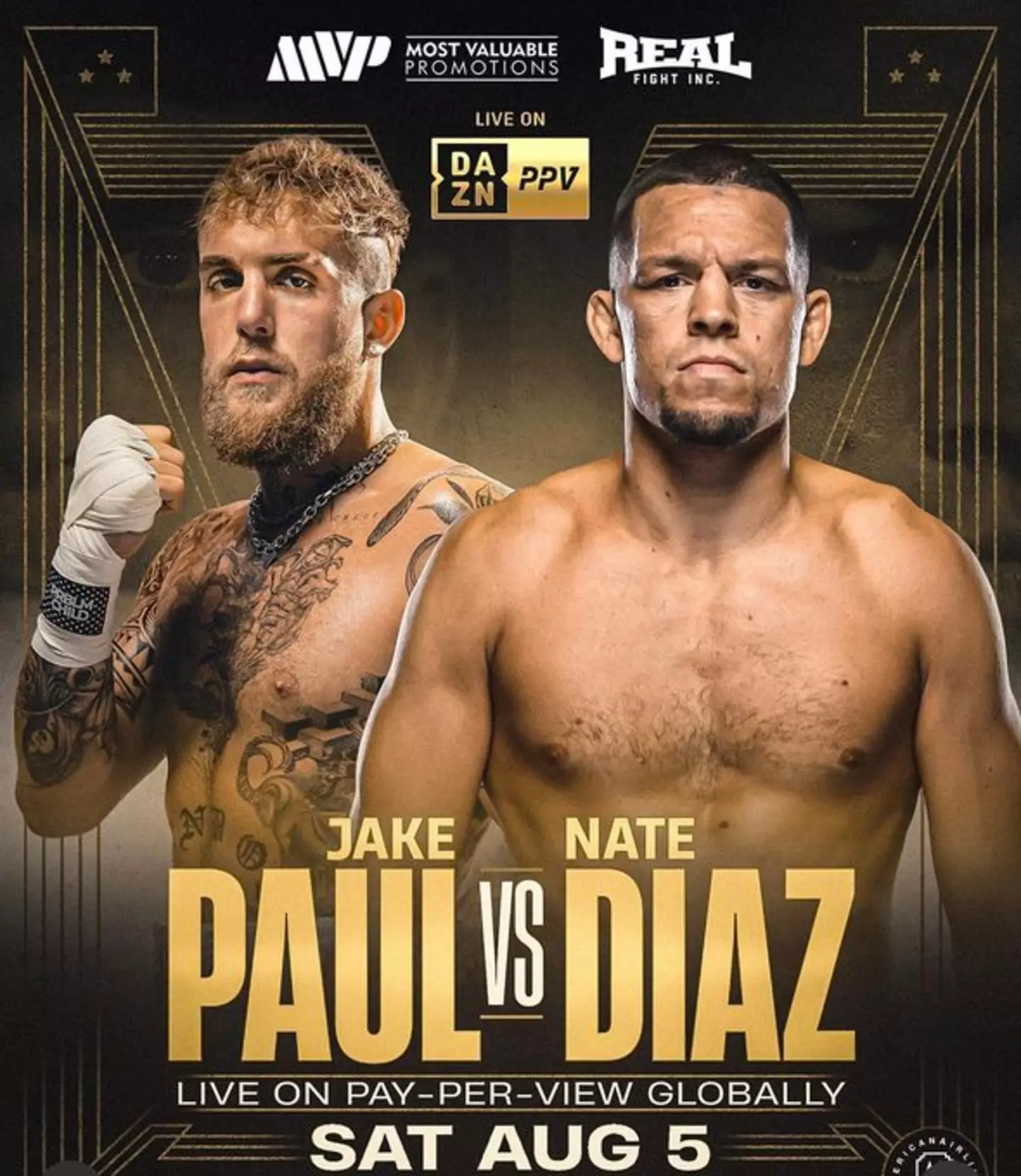 Jake Paul vs. Nate Diaz is set. Image: DAZN