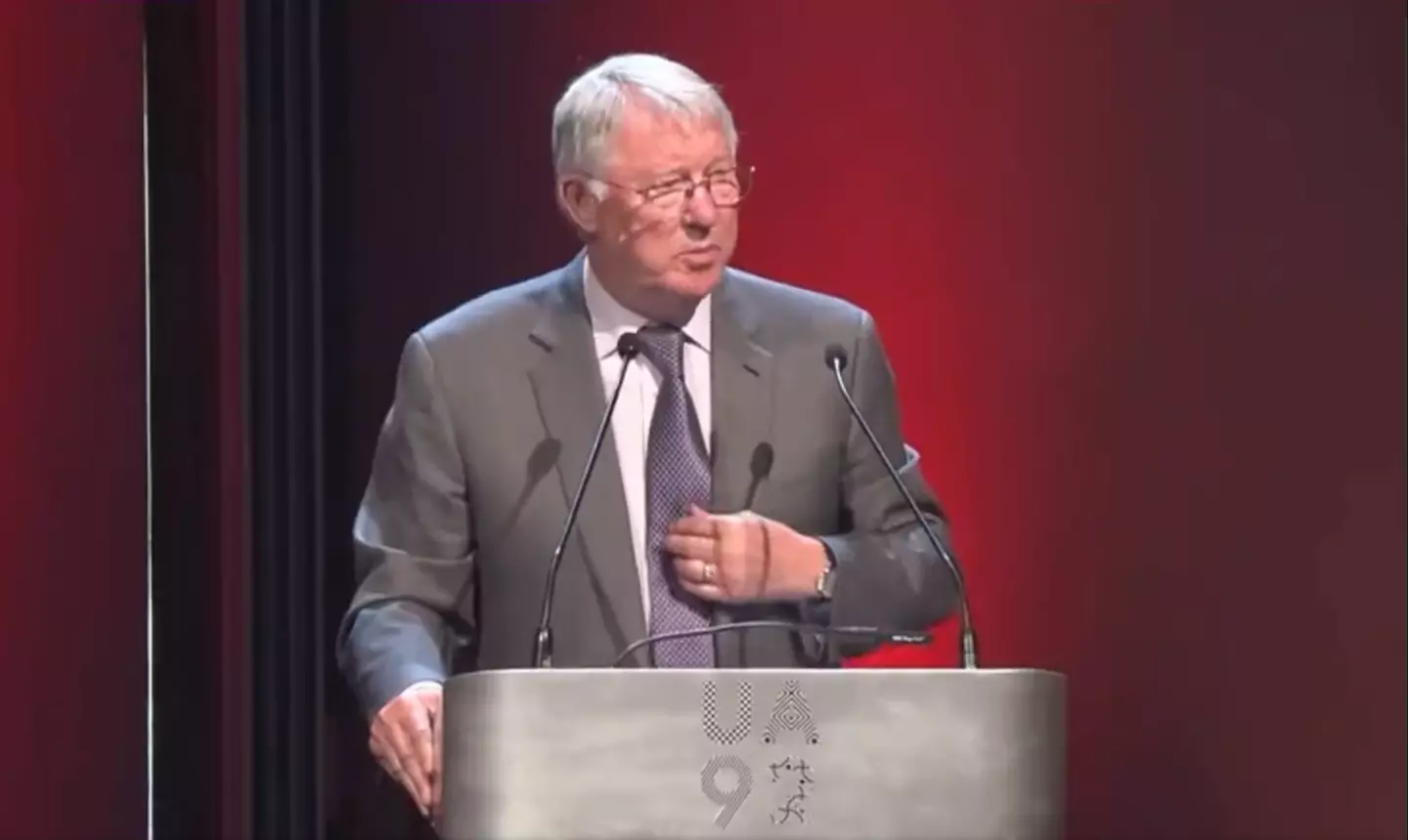 Ferguson during the speech. (Image