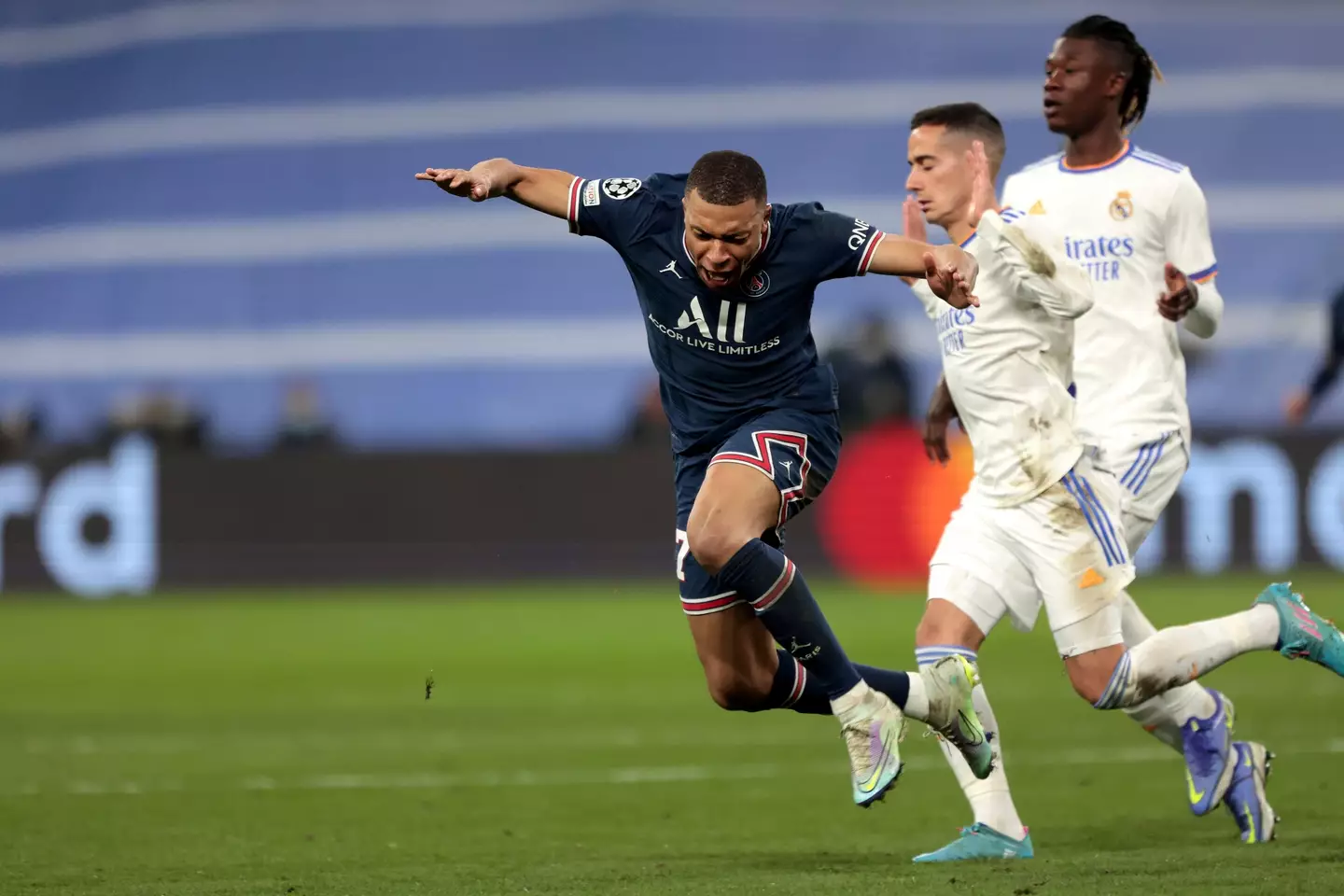 Kylian Mbappe faced Real Madrid this season in the Champions League. Image