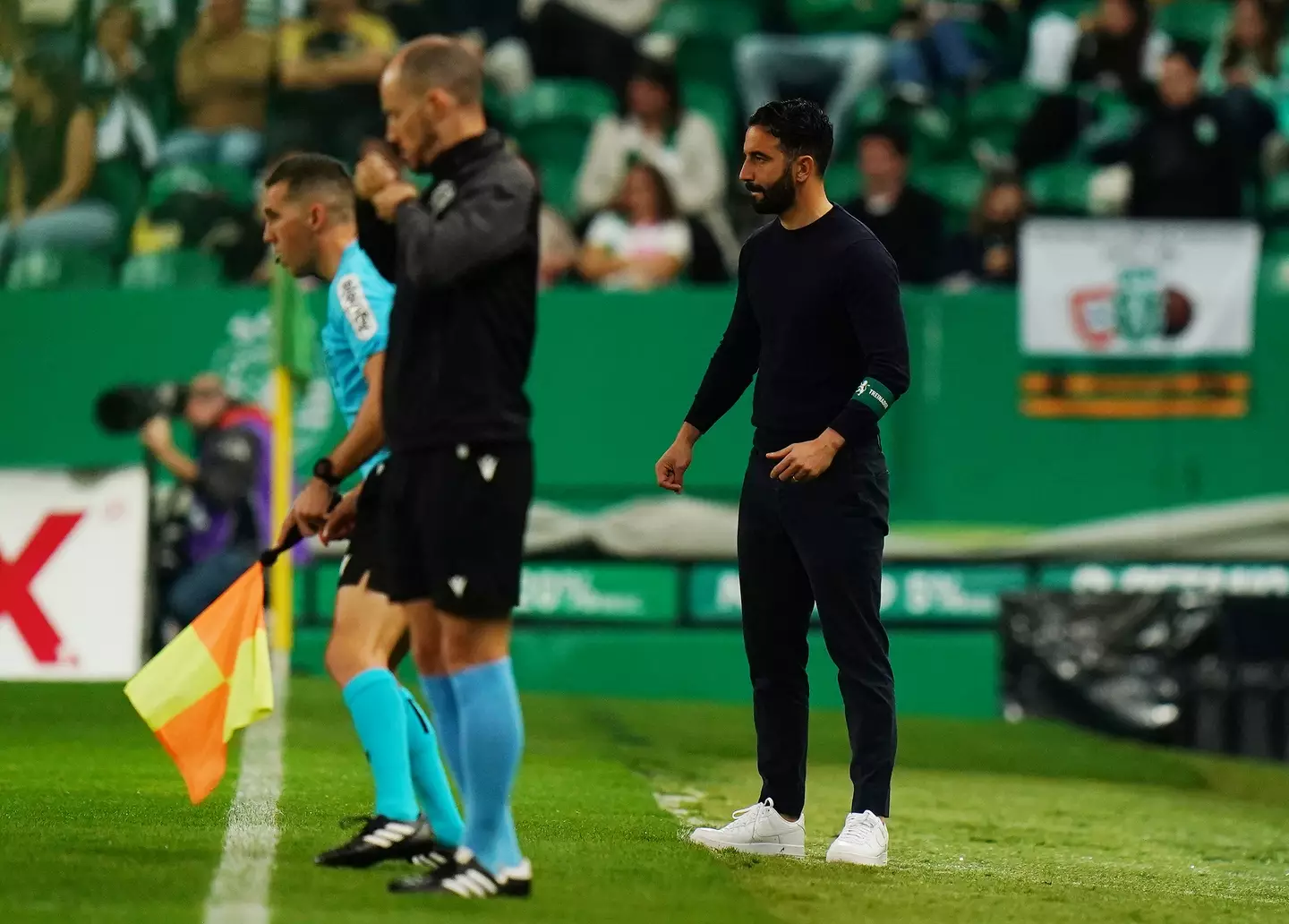 Ruben Amorim on the touchline during a Sporting CP match. Image: Getty 