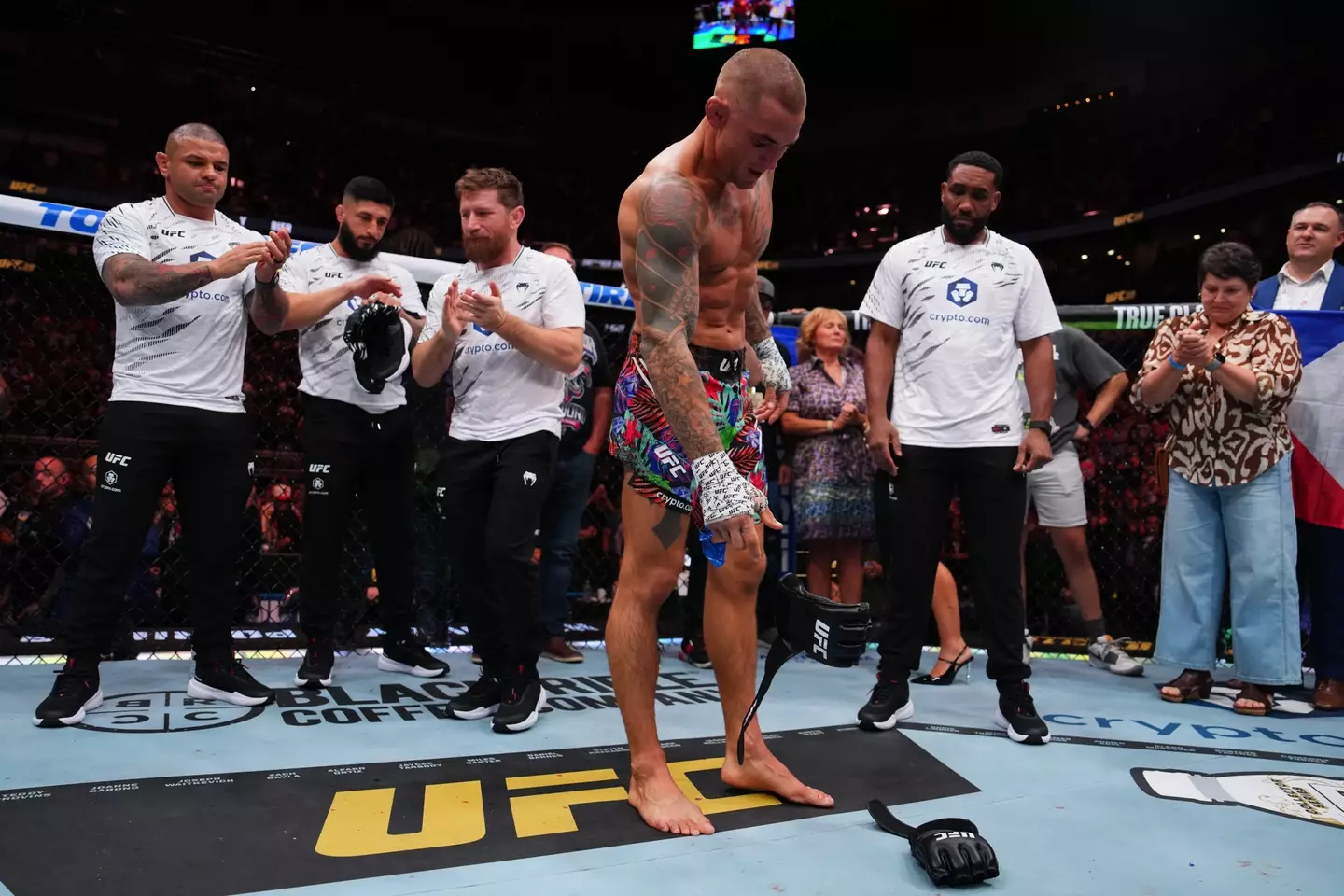 Poirier laid his gloves down in New Orleans after his final fight. (Image: Getty)