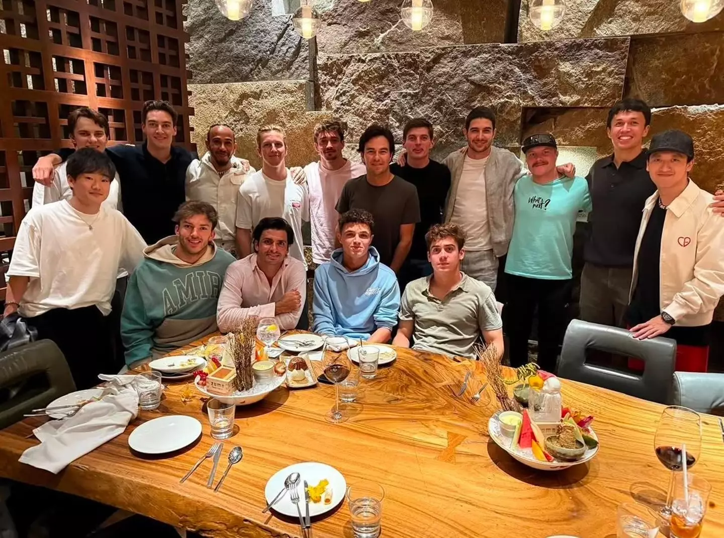 The 2024 Formula 1 drivers' dinner. Image: Formula 1