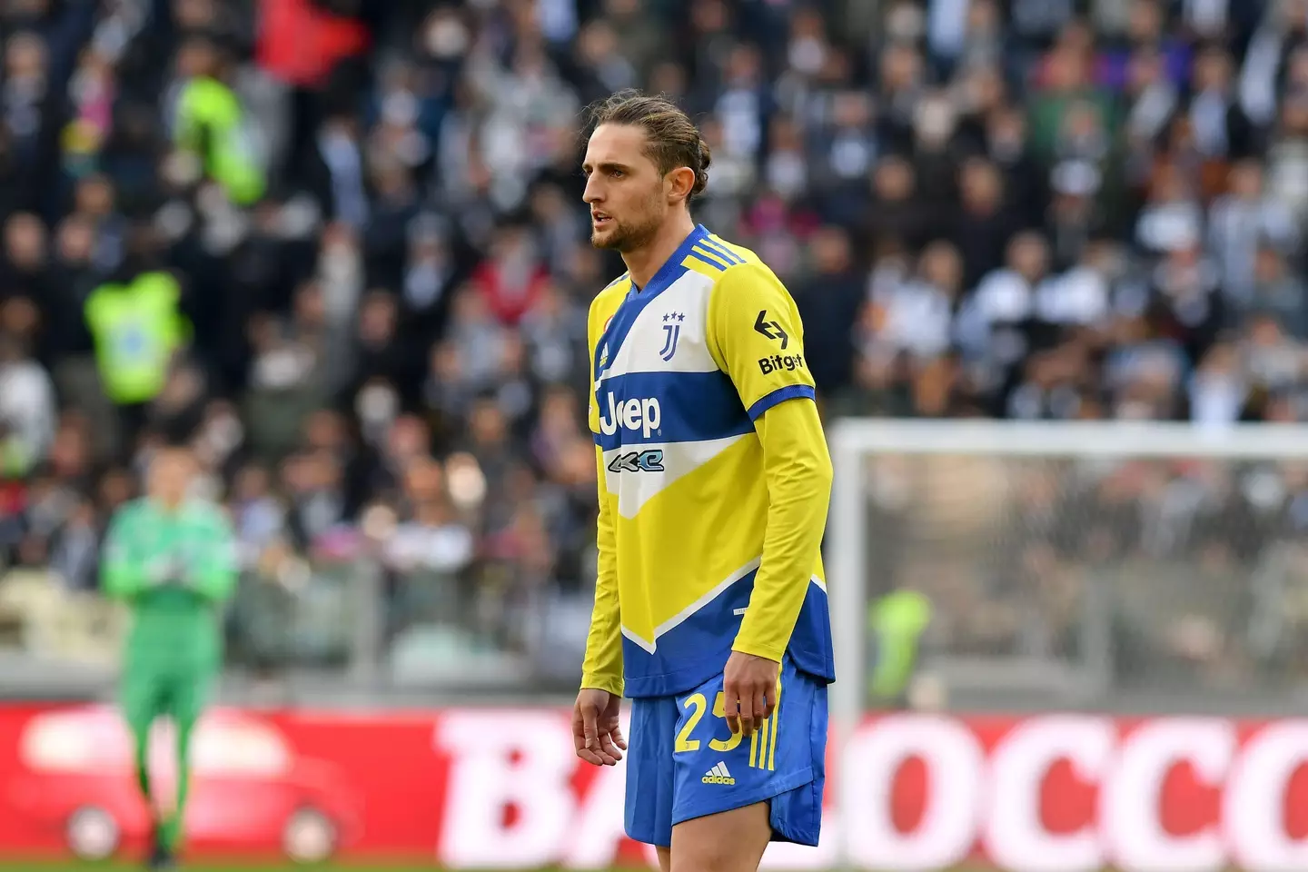 Adrien Rabiot on the pitch for Juventus against Salernitana. (Alamy)