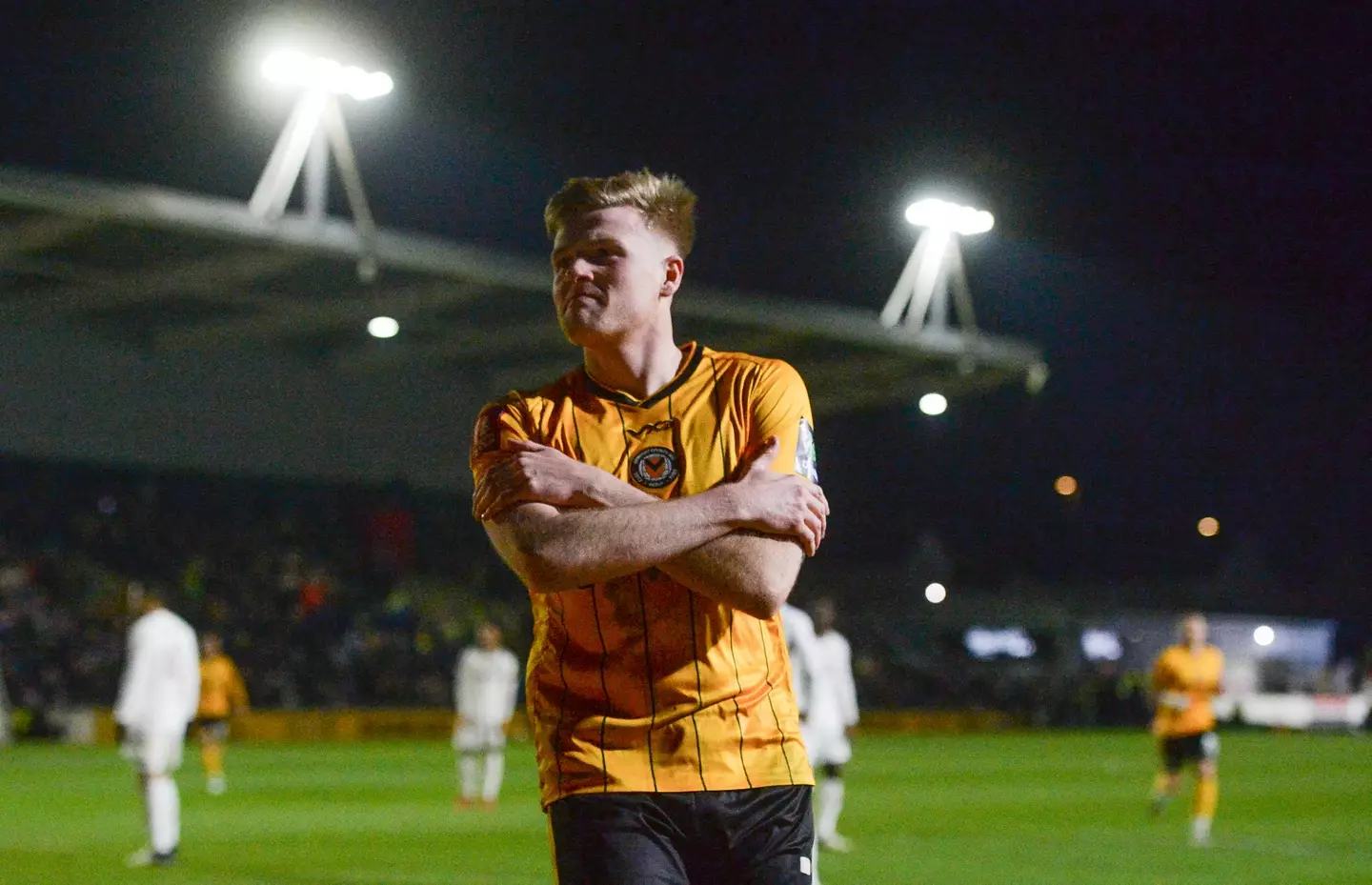 Evans' equaliser sent Rodney Parade into meltdown. (Image