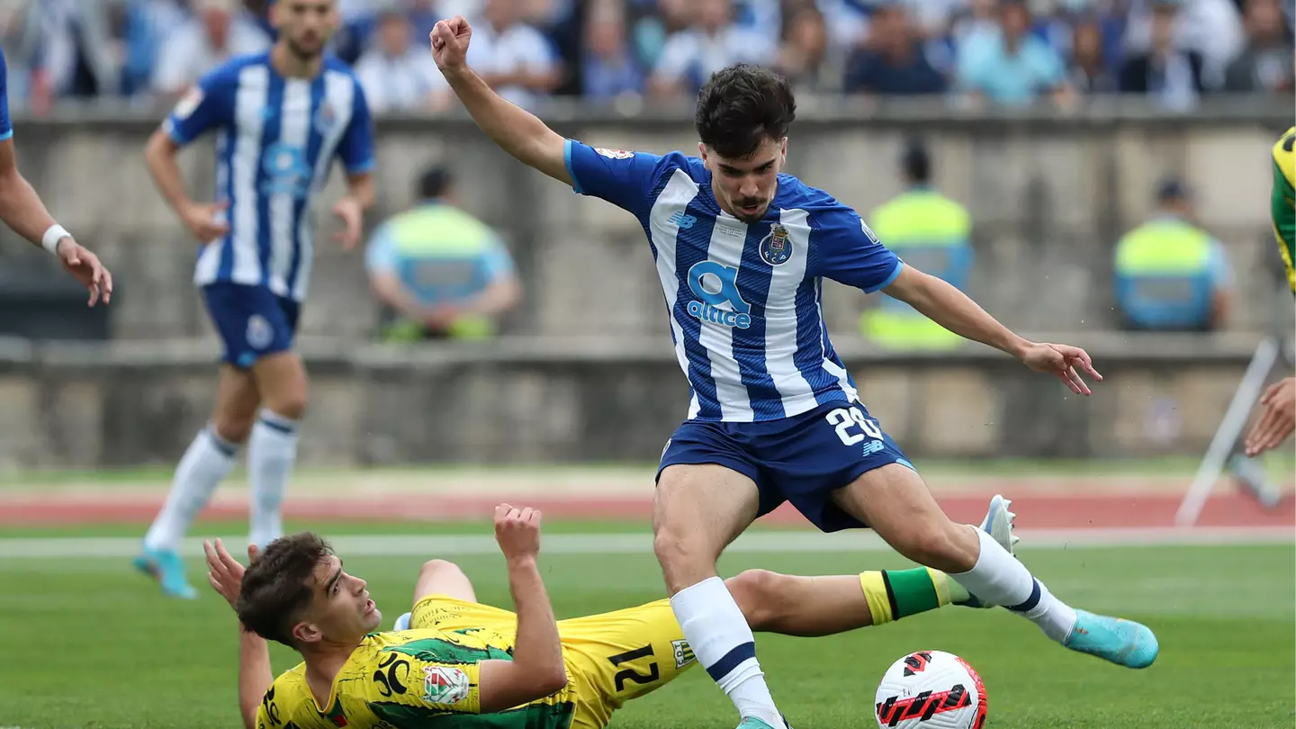 Vitinha of FC Porto shoots during the Portugal Cup Final football match between FC Porto and CD Tondela. (Alamy)