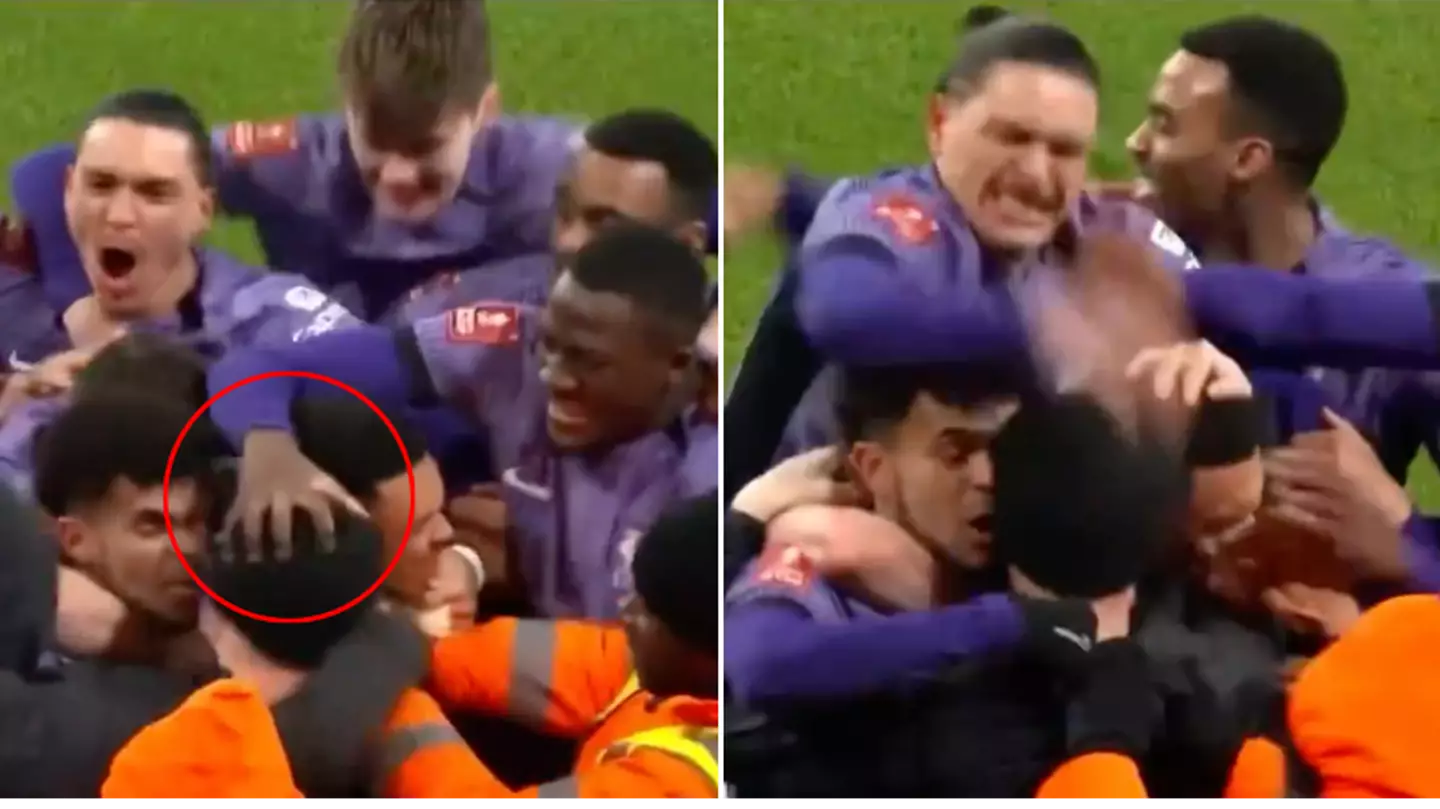 Fans spot how Darwin Nunez and Ibrahima Konate reacted to pitch invader during Liverpool vs. Arsenal