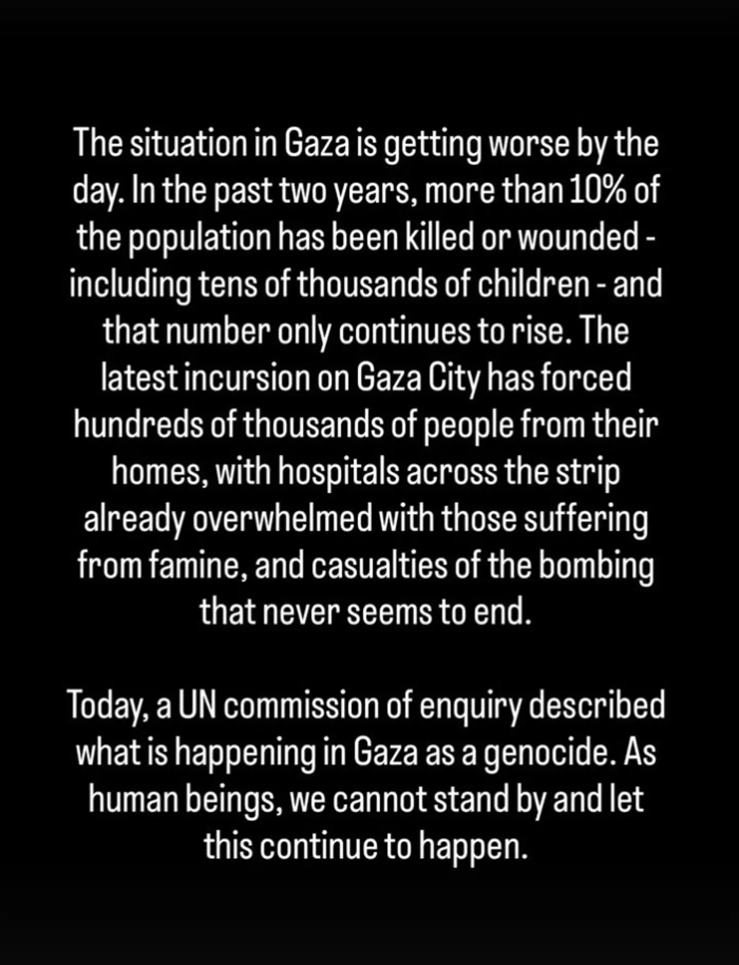 Hamilton's statement on Instagram (Image: Instagram/LewisHamilton)