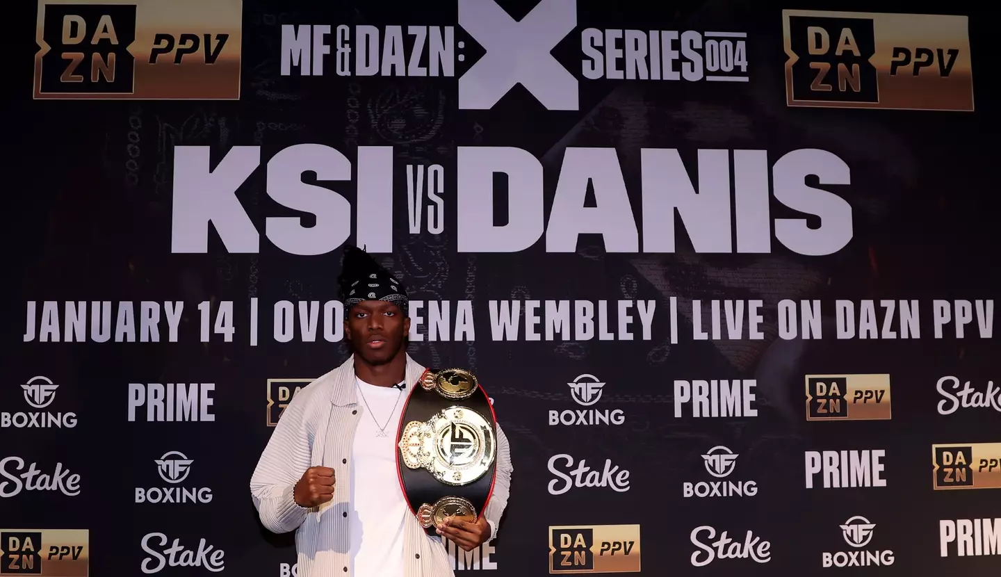A presser for KSI vs Dillon Danis before the cancellation of the fight. Image: Getty