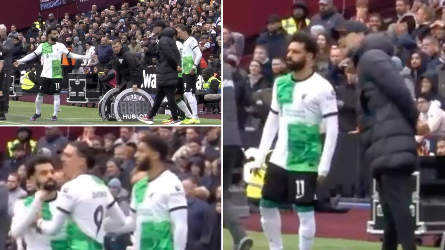Mo Salah and Jurgen Klopp involved in furious row after West Ham equaliser