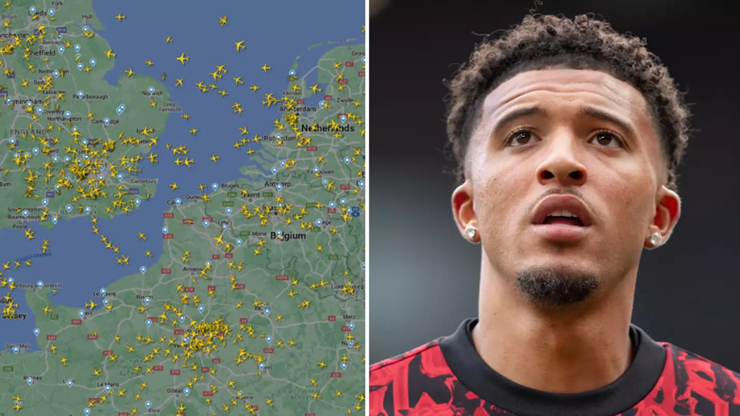 Fans fear Jadon Sancho's 'flight' to join Dortmund in Spain has been cancelled as plane tracked