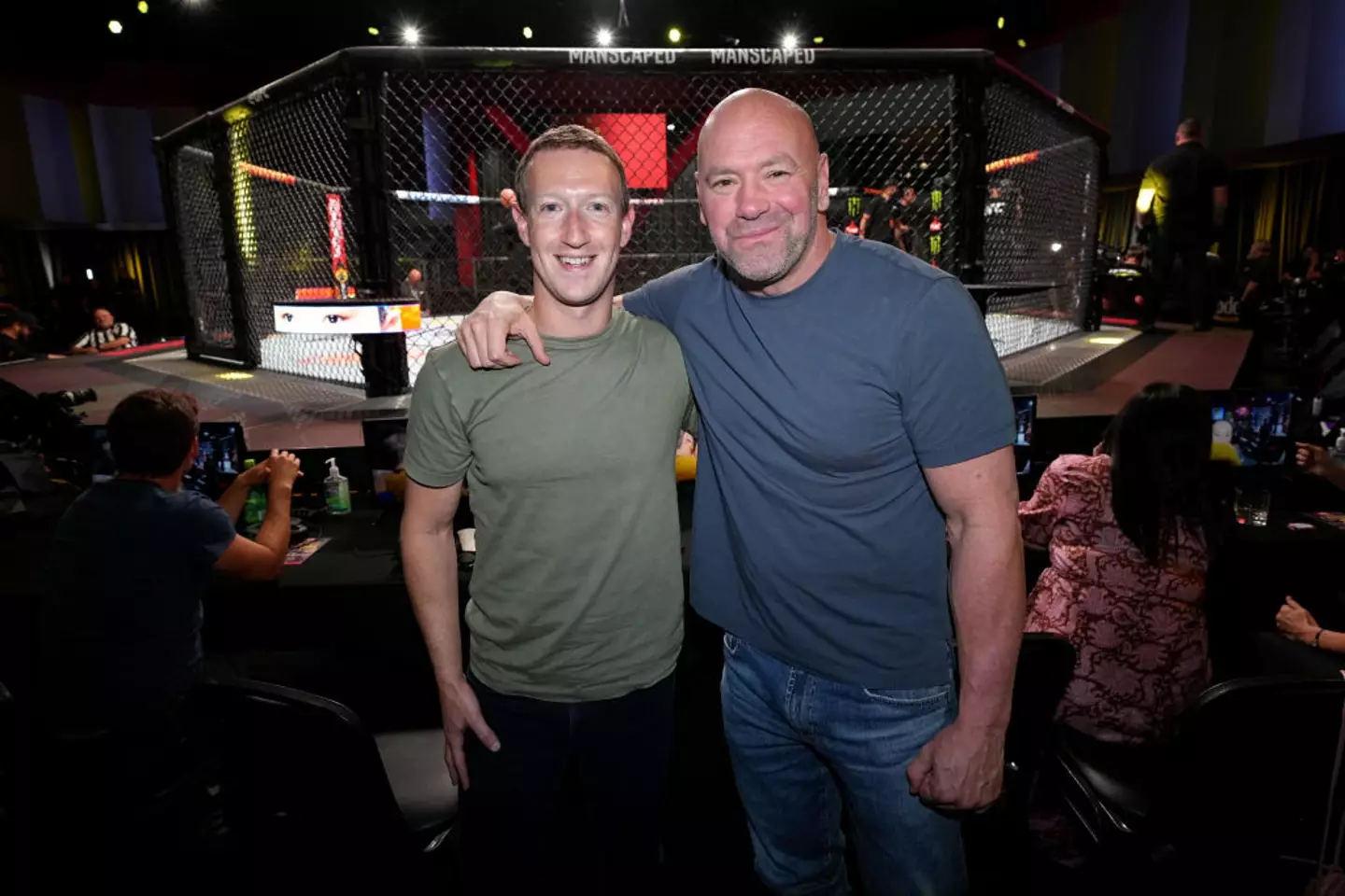 Meta chief executive Mark Zuckerberg and UFC president Dana White pictured in 2022 (Image: Getty)