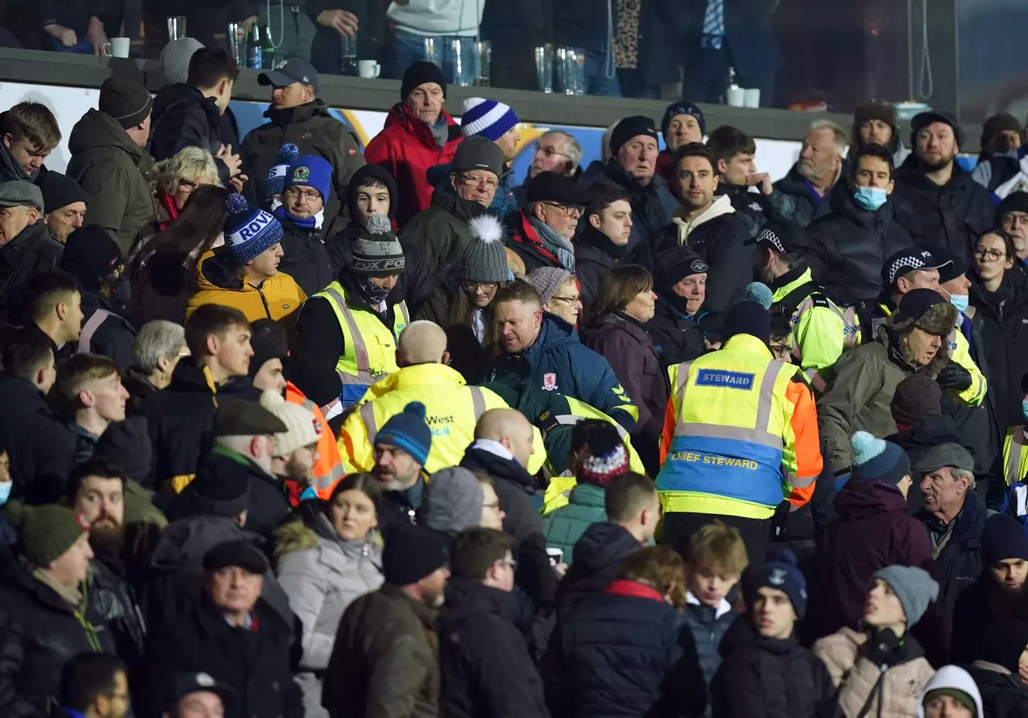 The elderly fan was treated in the stands and taken to hospital, where he is stable (Image: Alamy)