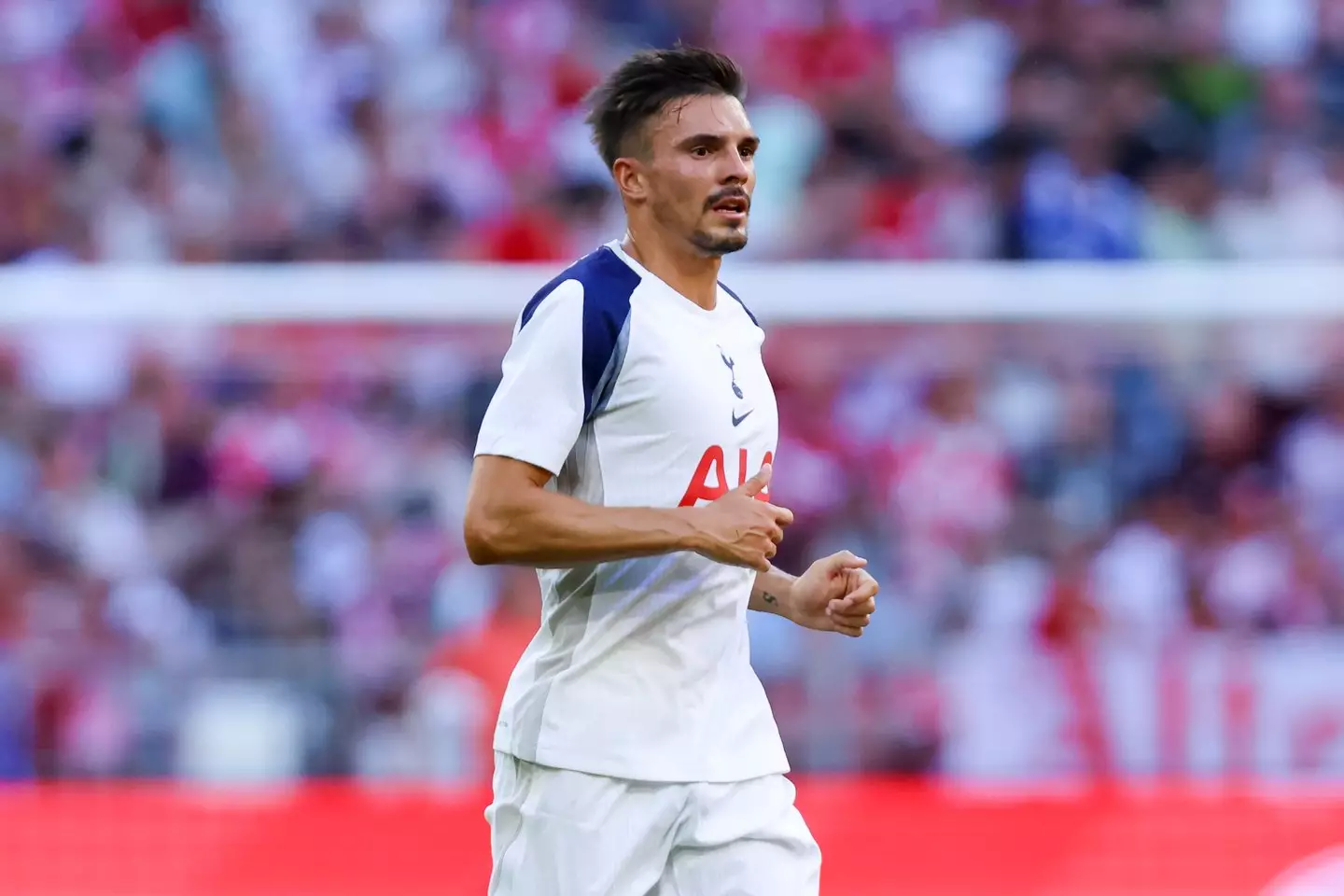 Joao Palhinha made his Spurs debut against Bayern Munich. Image: Getty