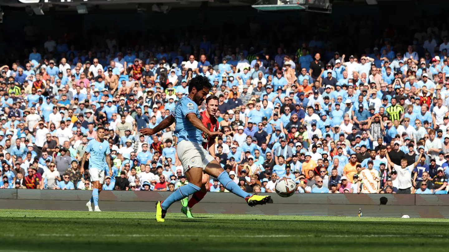 Ilkay Gundogan opens the scoring for Man City