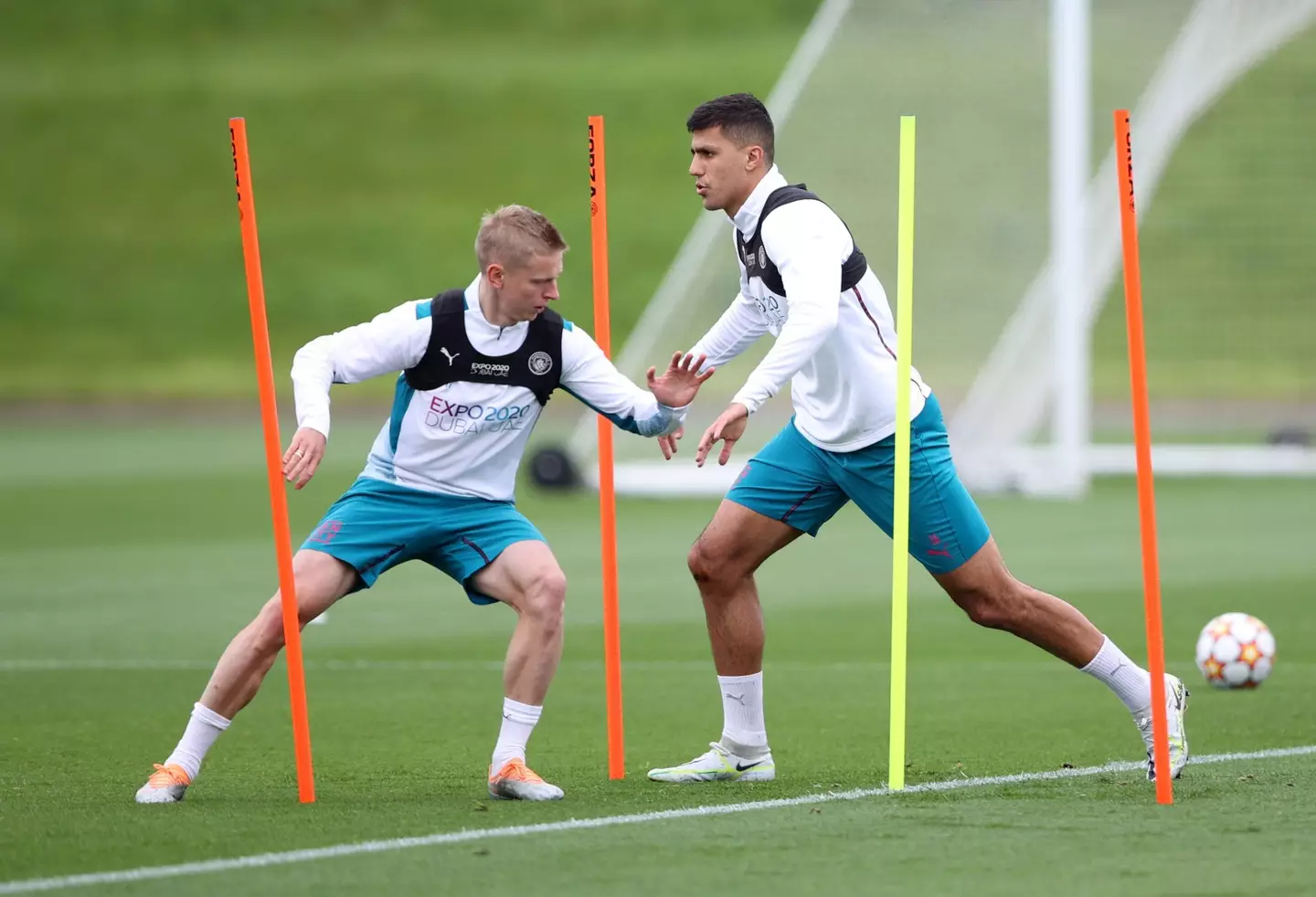 Rodri and Oleksandr Zinchenko in training (REUTERS / Alamy)