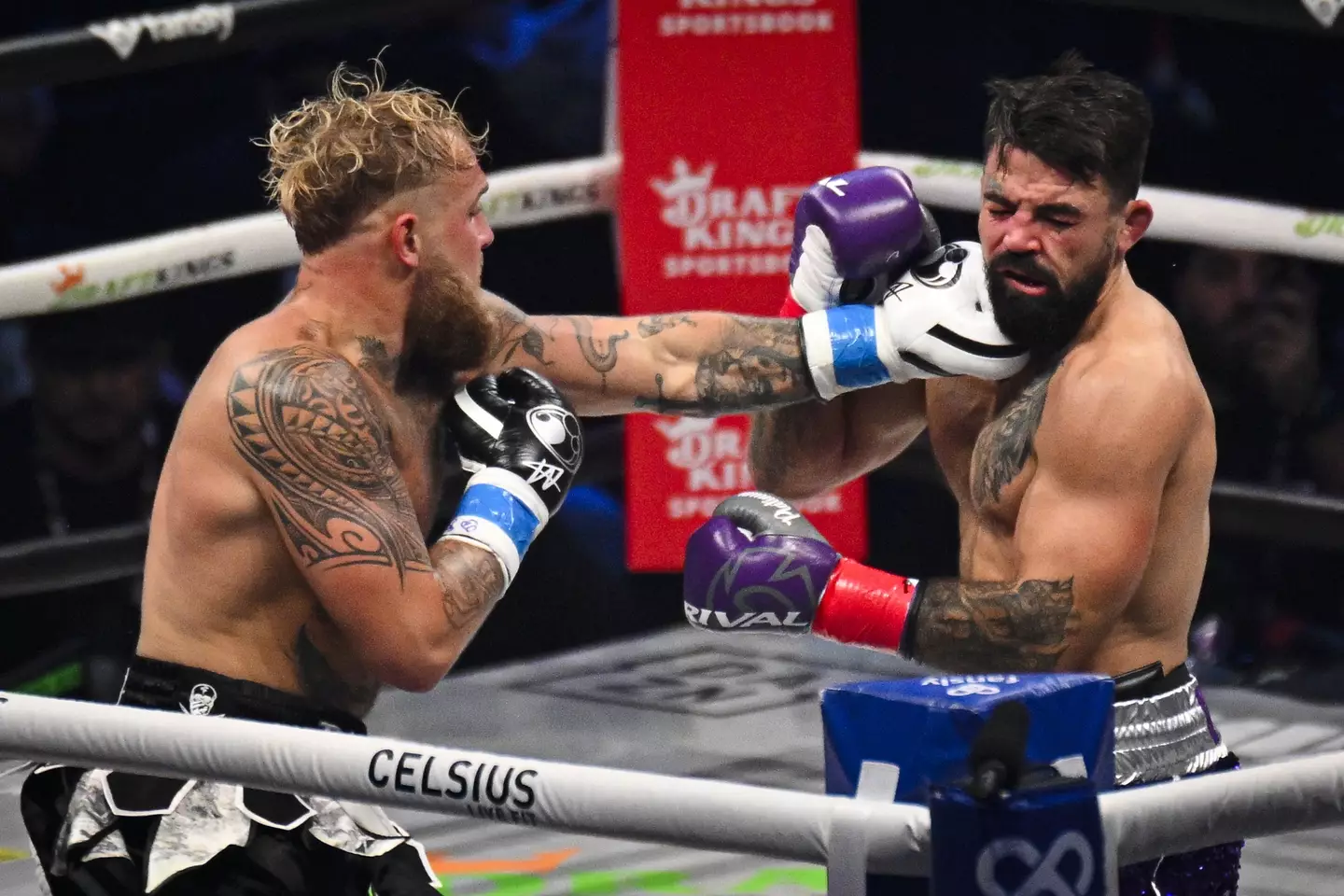Mike Perry during his bout against Jake Paul. Image: Getty