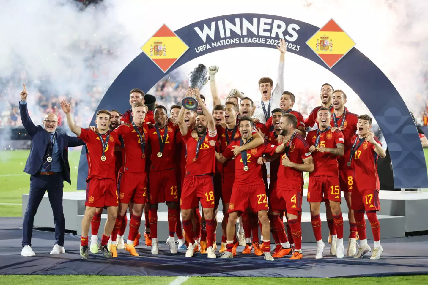 Spain are the reigning Nations League champions having won the last tournament in 2022/23. (Image: Getty)