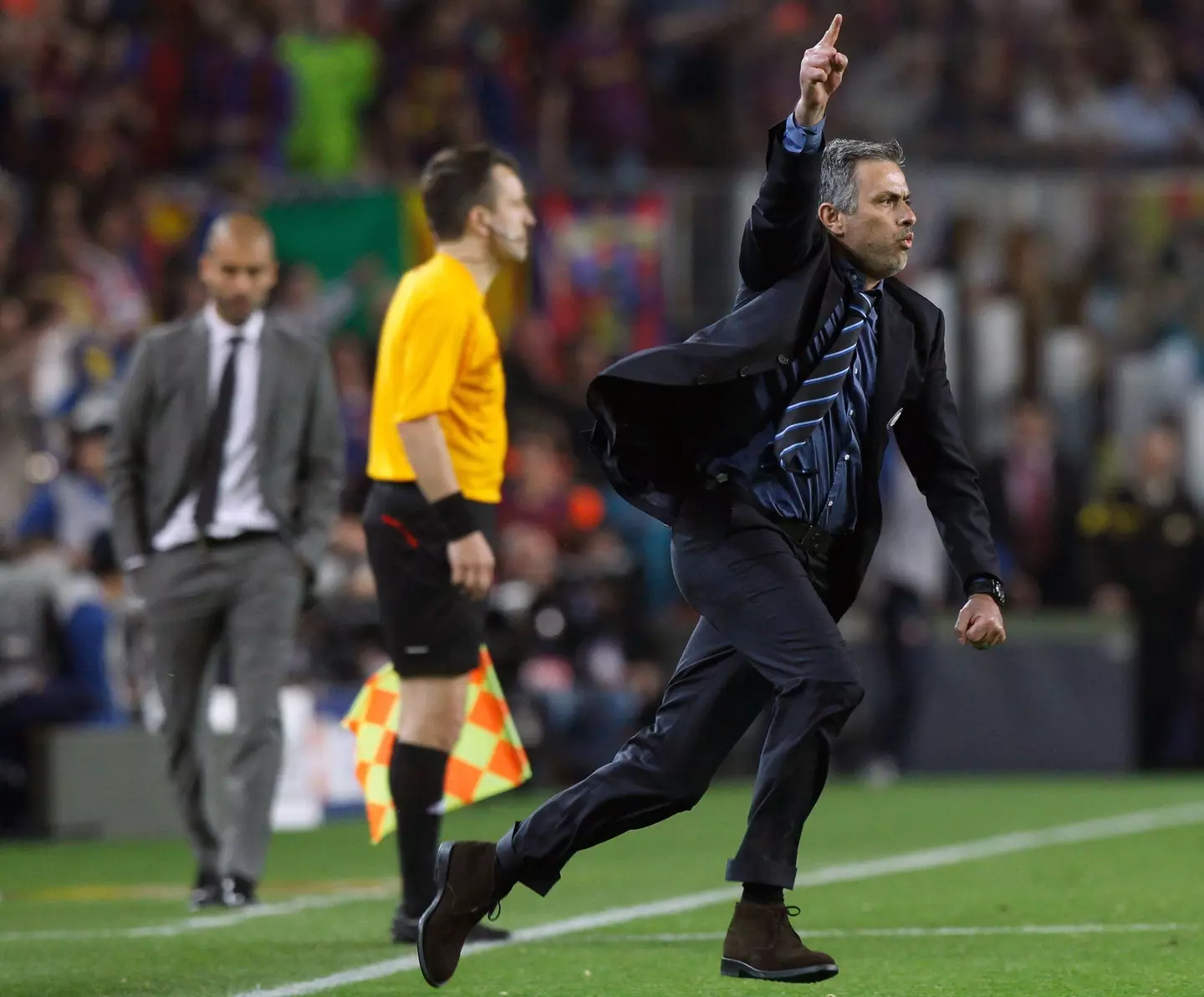 Mourinho pulled off a famous win over Barcelona in the Champions League in 2010 (Image: Alamy)