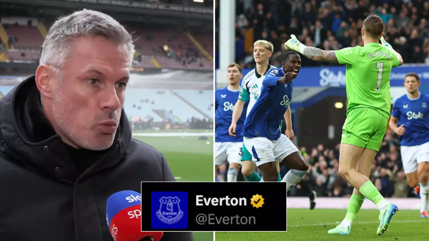 Jamie Carragher slams Everton after seeing what club’s official account posted