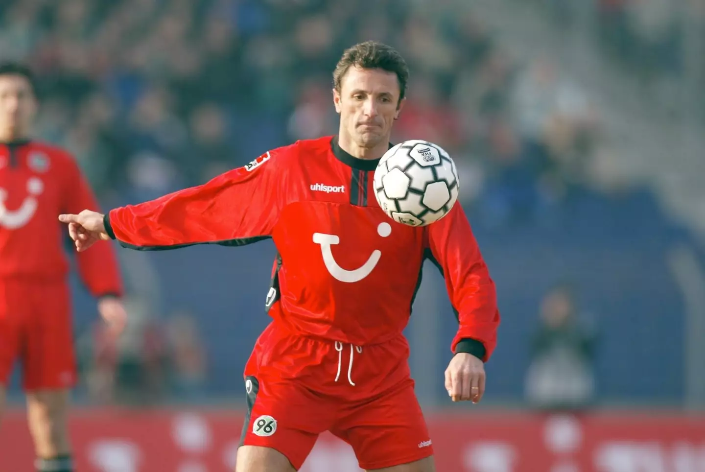 Gheorghe Popescu in action for Hannover. Image: Getty