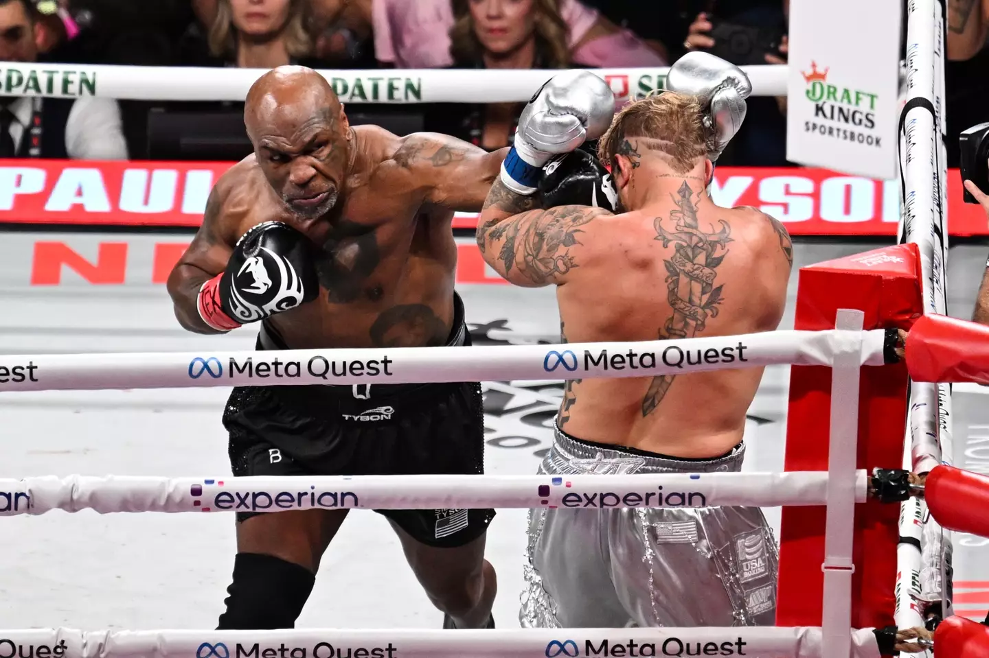 Mike Tyson landed just 18 punches in the fight. Image: Getty