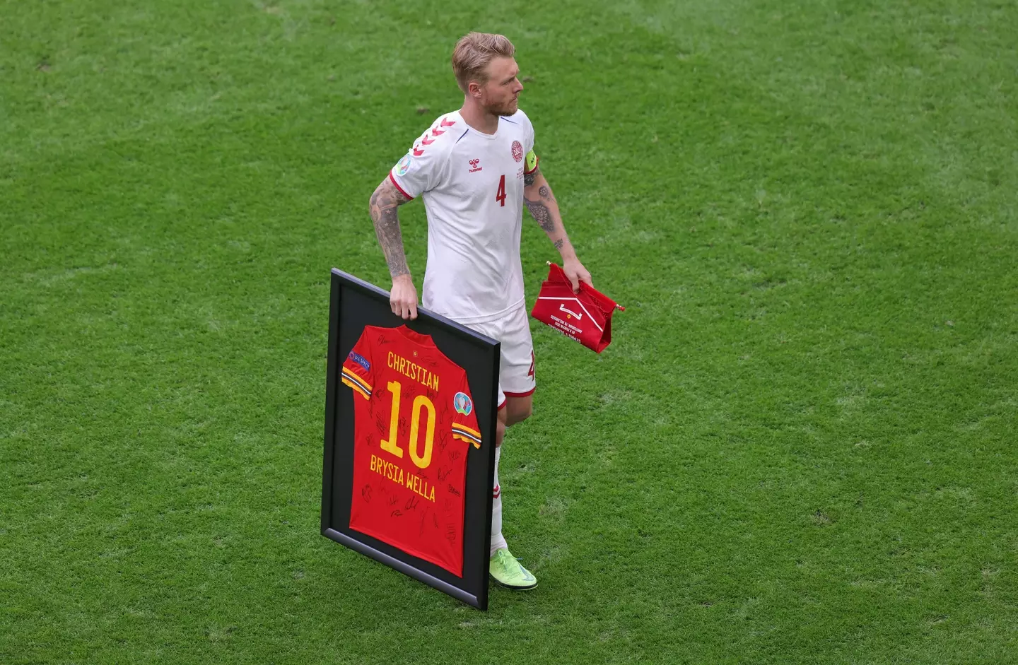 Simon Kjaer came to the rescue for Christian Eriksen after his collapse during Euro 2020. (Alamy)