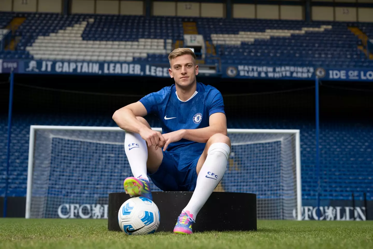 Chelsea announced the signing of Liam Delap on Wednesday. Image: Getty