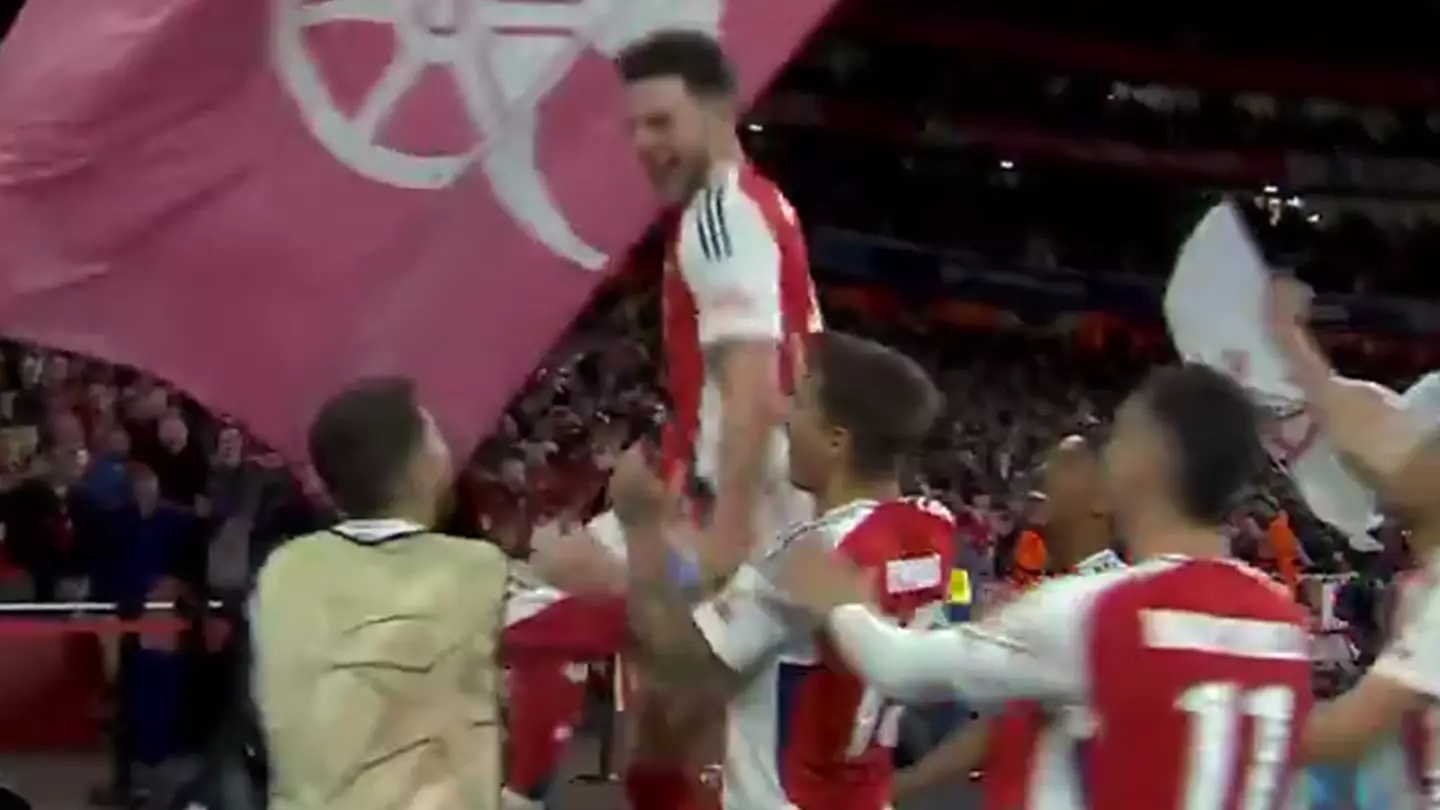 Arsenal fans work out 'hidden meaning' behind Declan Rice celebration after stunning free-kicks vs Real Madrid