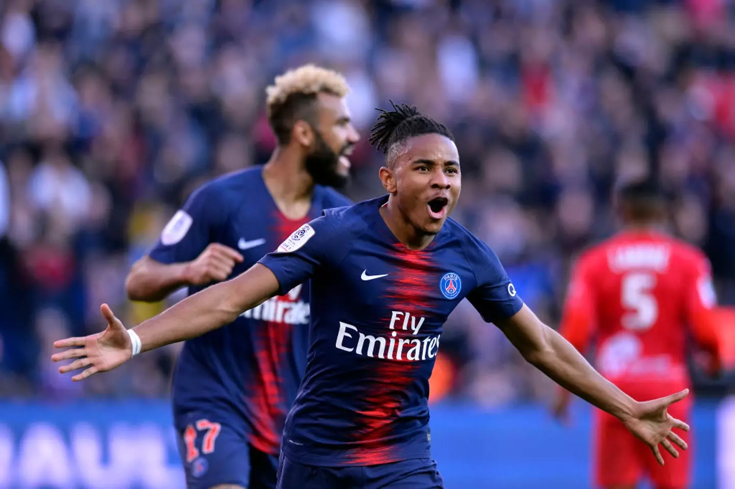 Christopher Nkunku pictured in action for PSG in 2019 (Image: Getty)