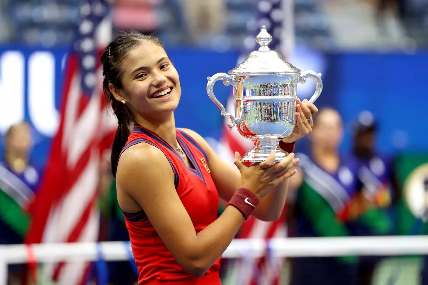 Emma Raducanu won the US Open title in 2021. Image: Elsa / Staff via Getty
