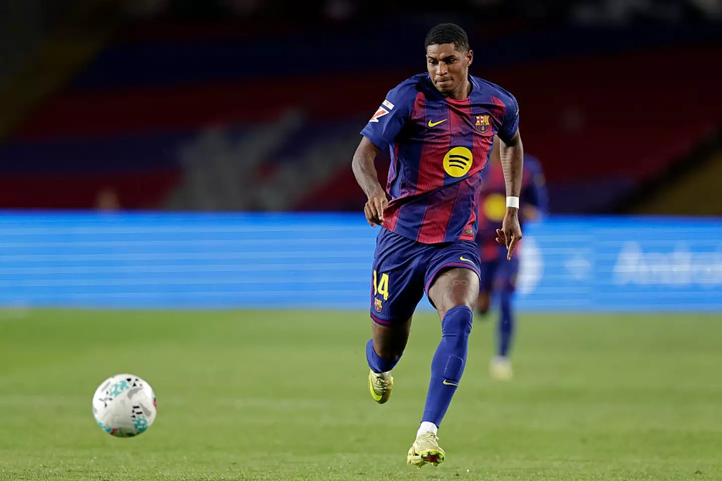 Marcus Rashford in action for Barcelona (Credit:Getty)