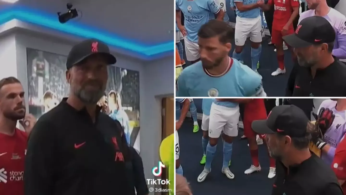 Footage has emerged showing Ruben Dias completely ignoring Jurgen Klopp before Community Shield clash