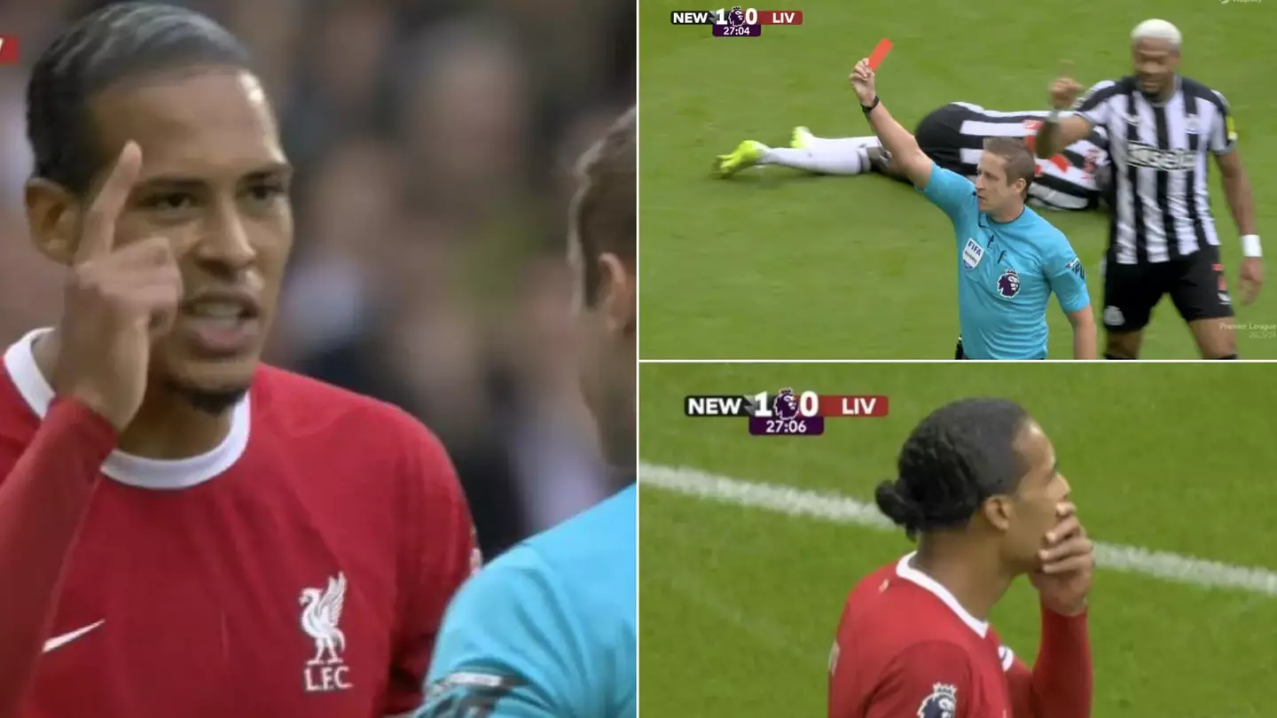 Liverpool captain Virgil van Dijk in danger of longer ban after red card against Newcastle